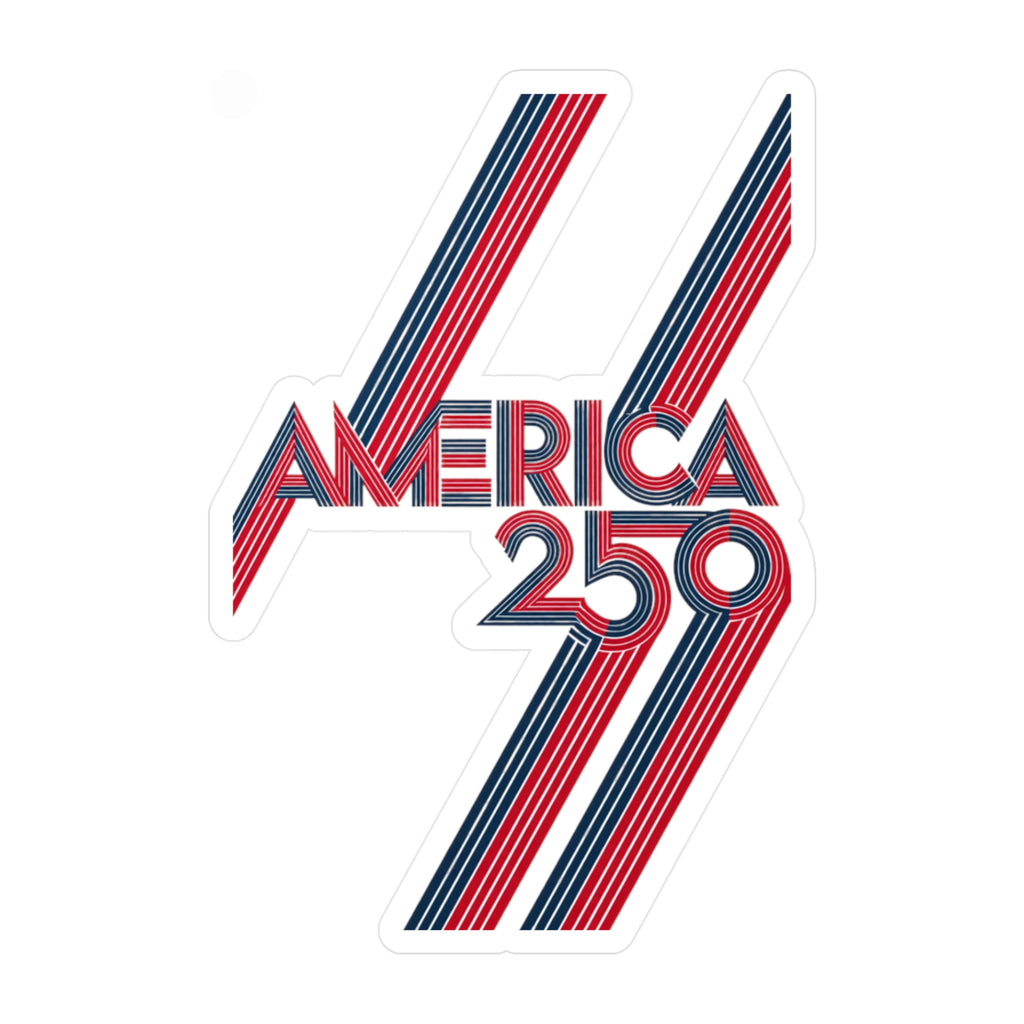 America 250 Retro Stripes Sticker | Kiss-Cut Vinyl Decal