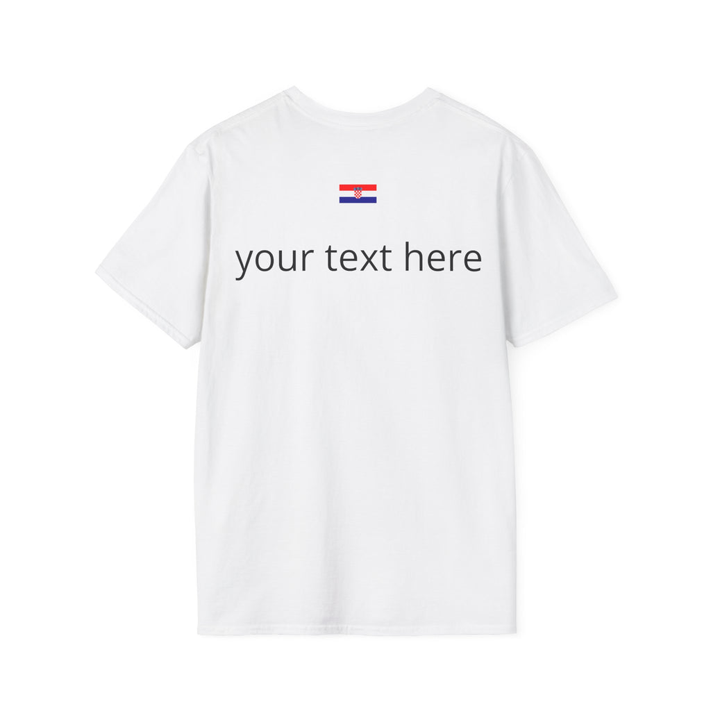 FIFA World Cup 2026 Personalized T‑Shirt — “Vi se kupajte, mi idemo na nogomet” Retro Croatian Design