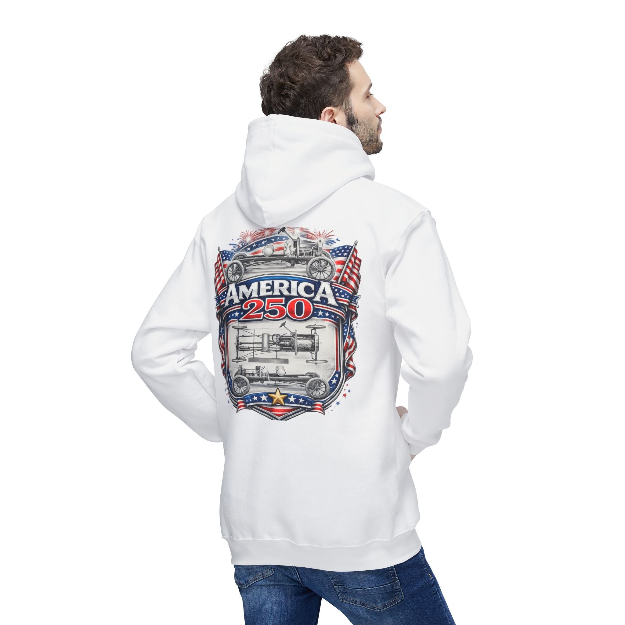 America 250 Patriotic USA Anniversary Hoodie —  Made in USA