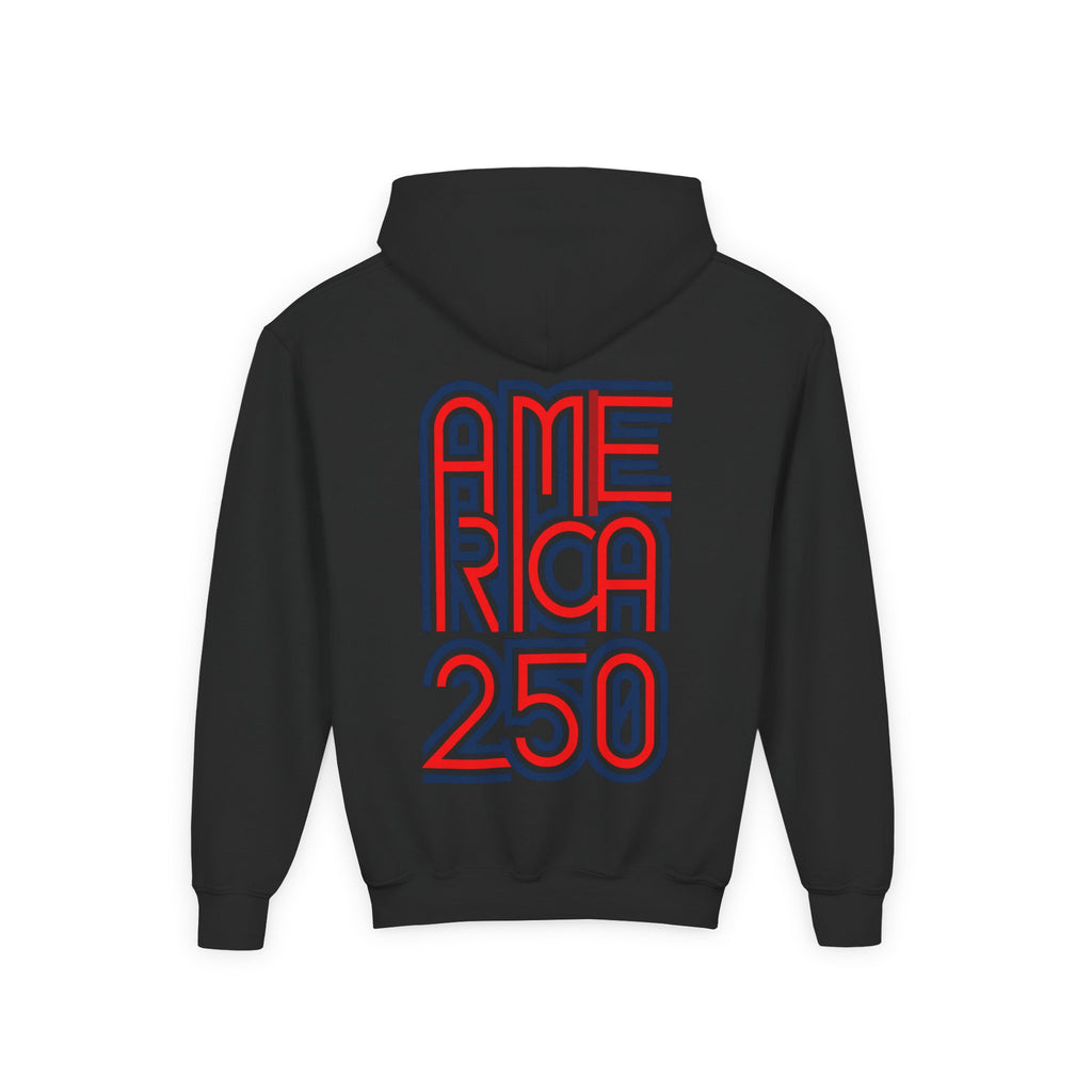 America 250 Hoodie | Patriotic Retro Typography, 250th Anniversary
