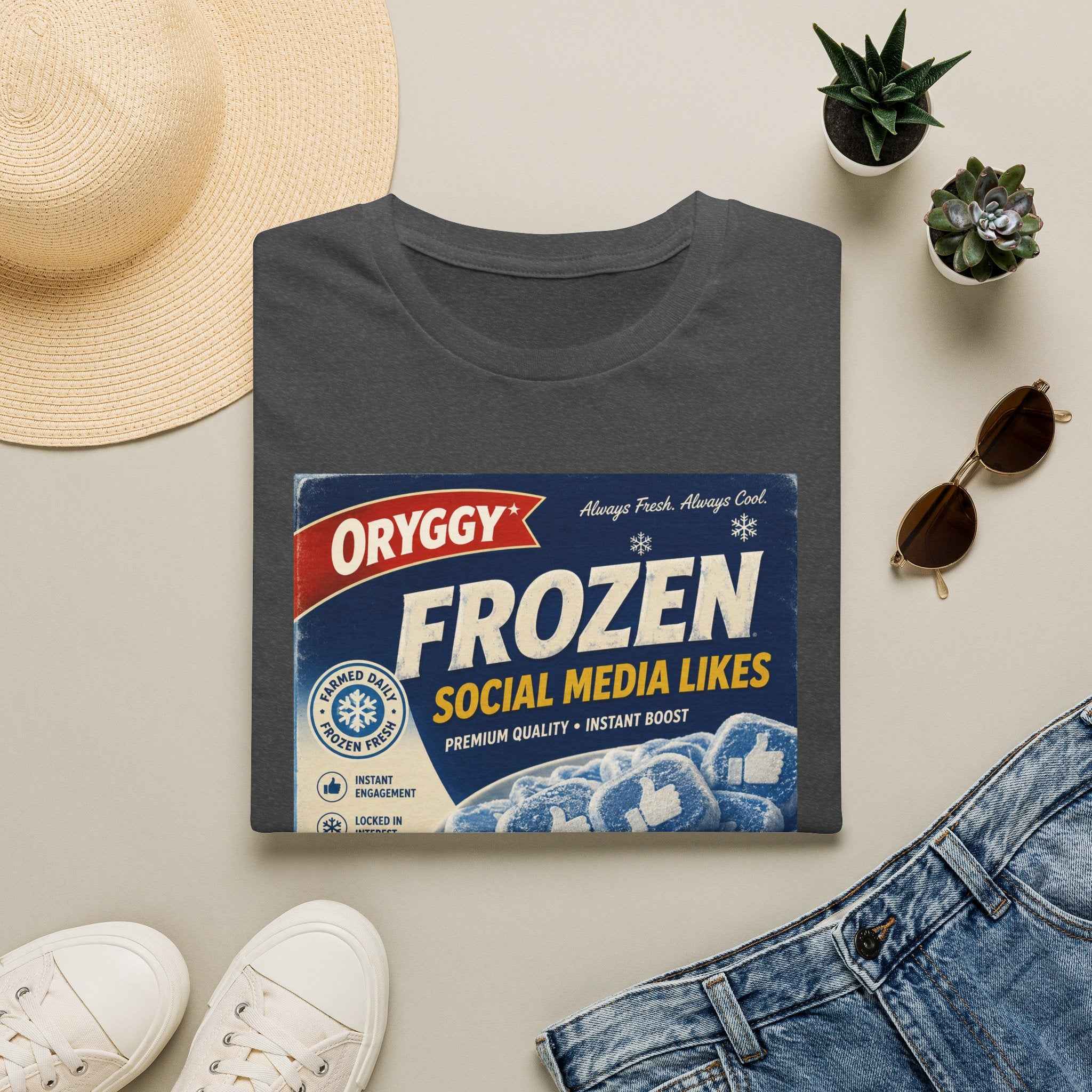oryggy Originals Summer line 'Frozen Social Media Likes' Retro Graphic Tee