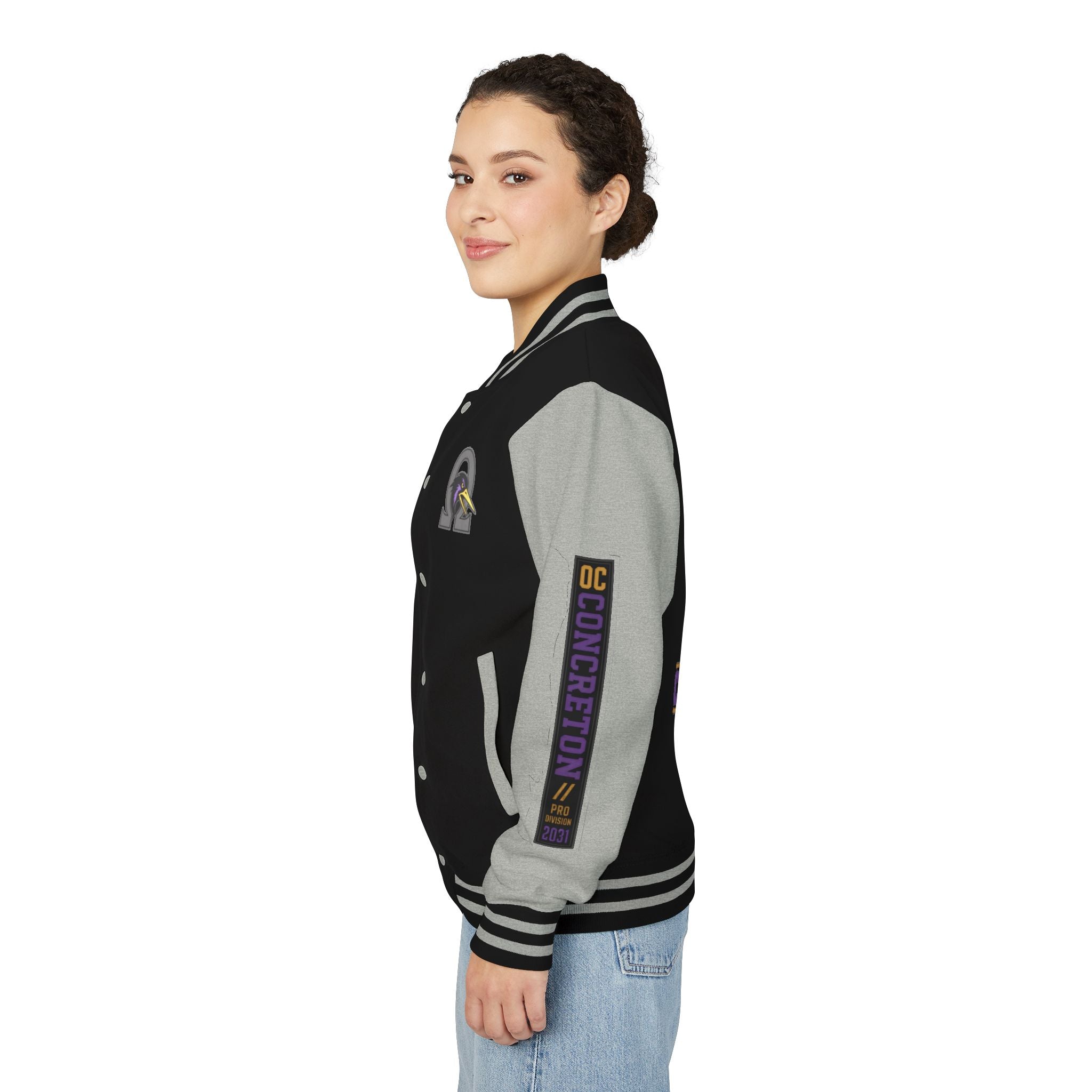 OC Concreton Varsity Jacket — Pancho Hawks "Cold Bearings" Distressed Edition