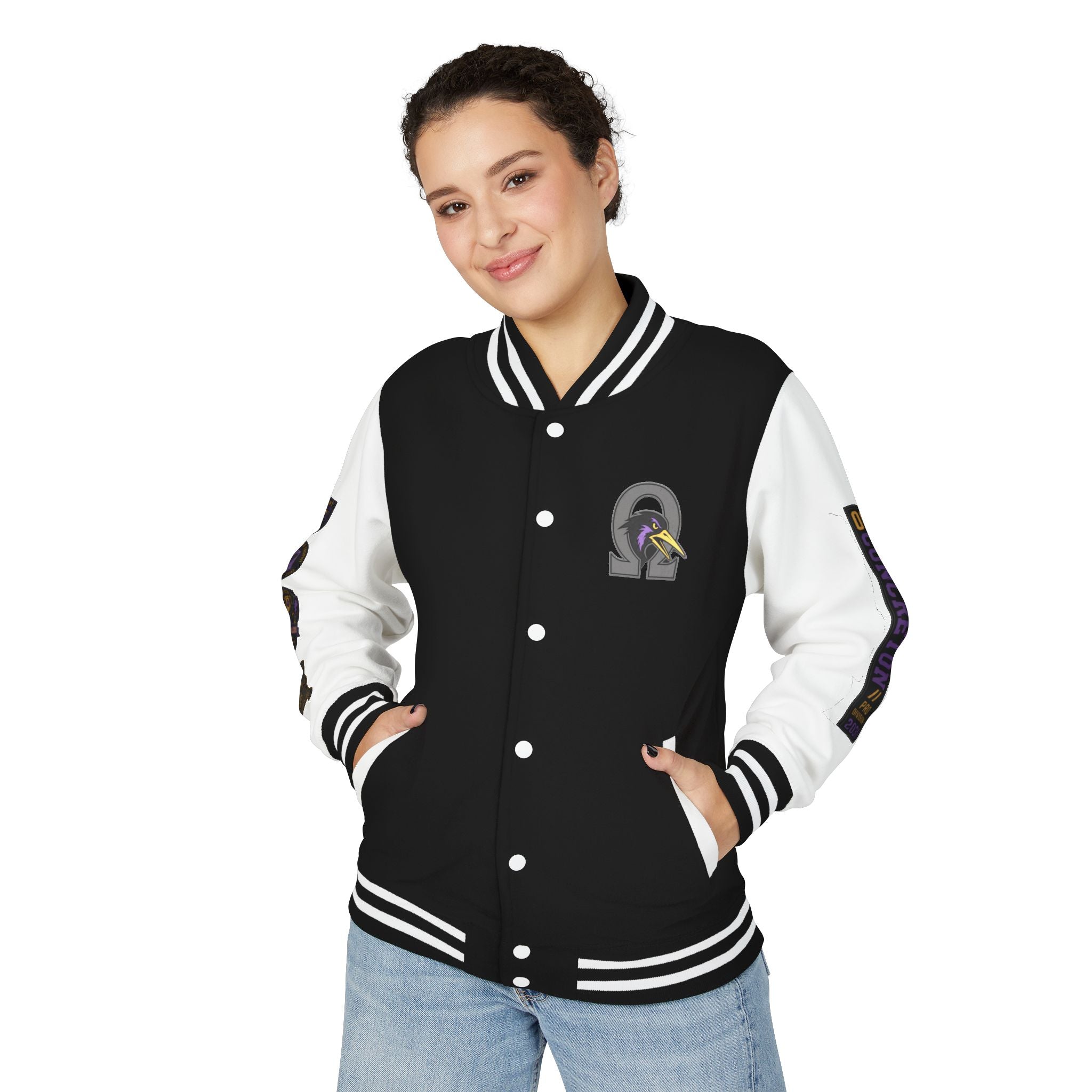 OC Concreton Varsity Jacket — Pancho Hawks "Cold Bearings" Distressed Edition