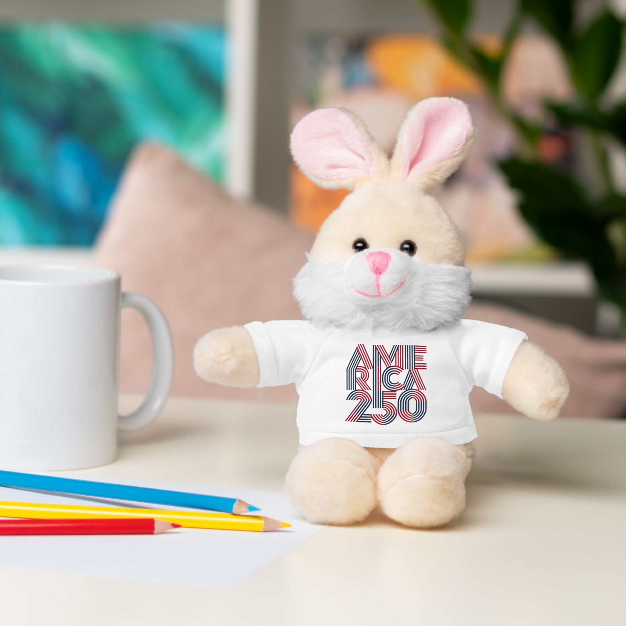 America 250 Teddy Bear plush | Patriotic stuffed animal with tee