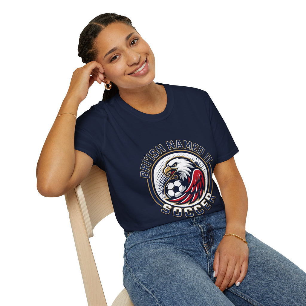 FIFA 2026 Soccer Eagle T-Shirt — "Bri'ish Named It Soccer" Vintage Soccer Graphic Tee