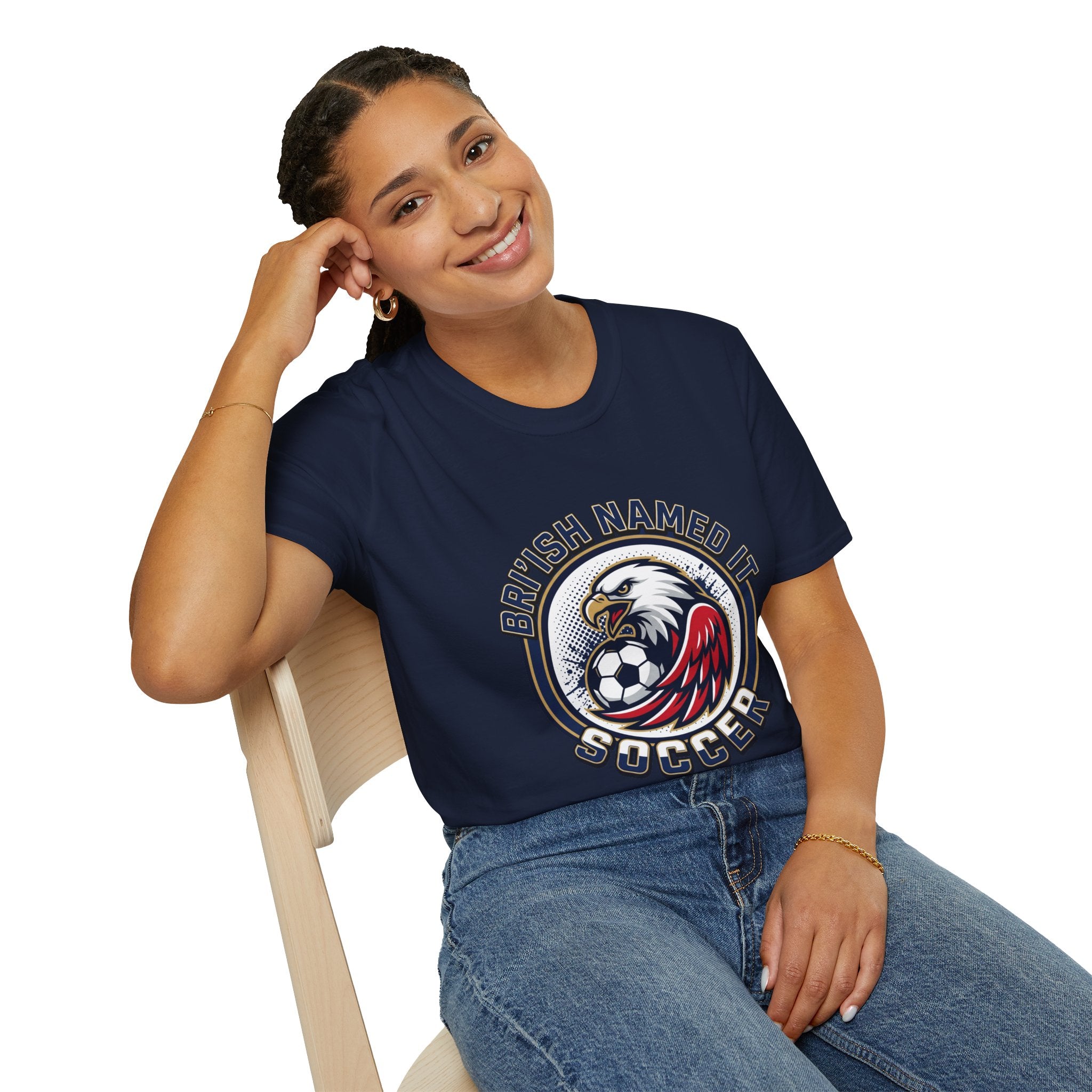 FIFA 2026 Soccer Eagle T-Shirt — "Bri'ish Named It Soccer" Vintage Soccer Graphic Tee