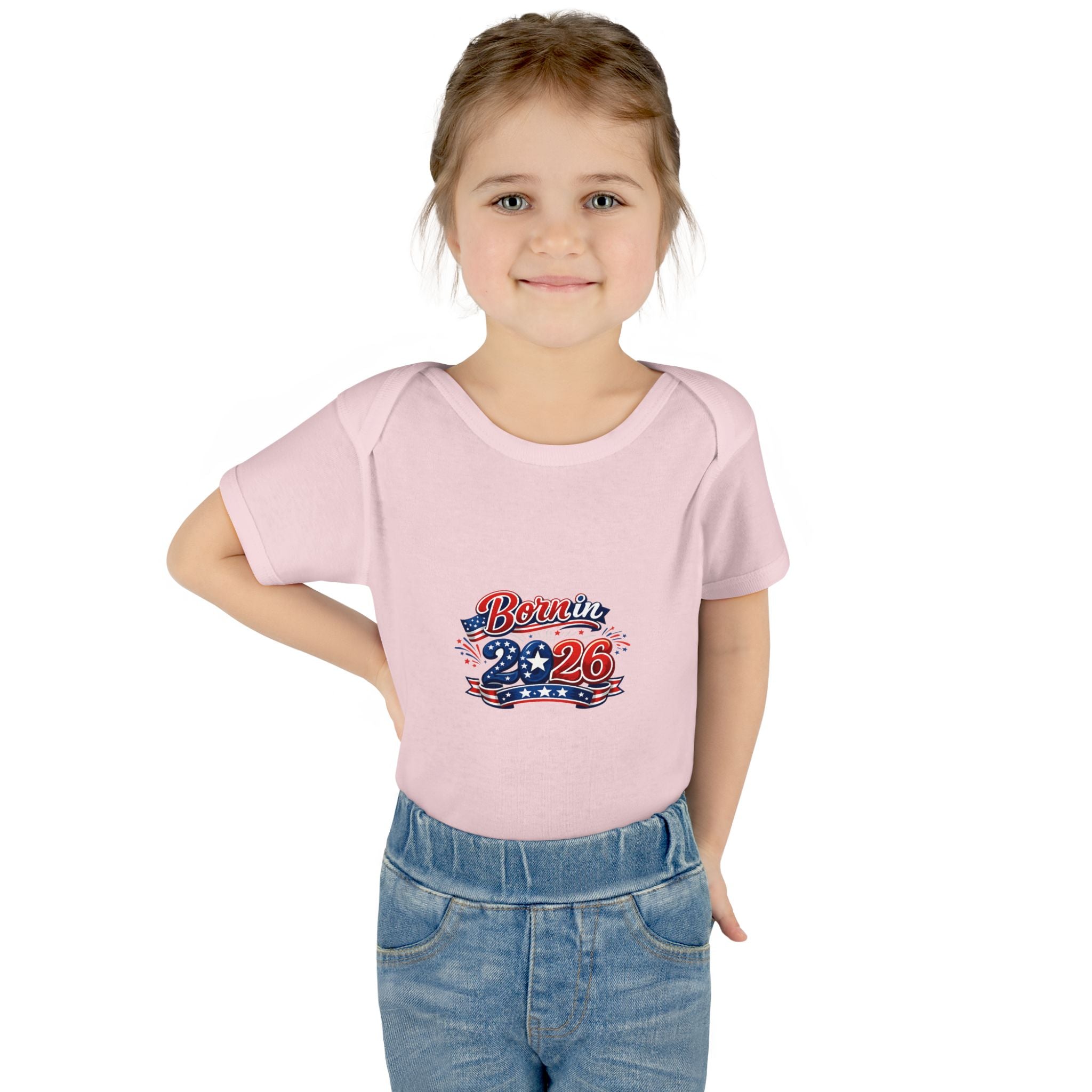 America 250 Personalized Baby Bodysuit - 'Bernin 2026' Patriotic Infant One-Piece (Custom Back Text)