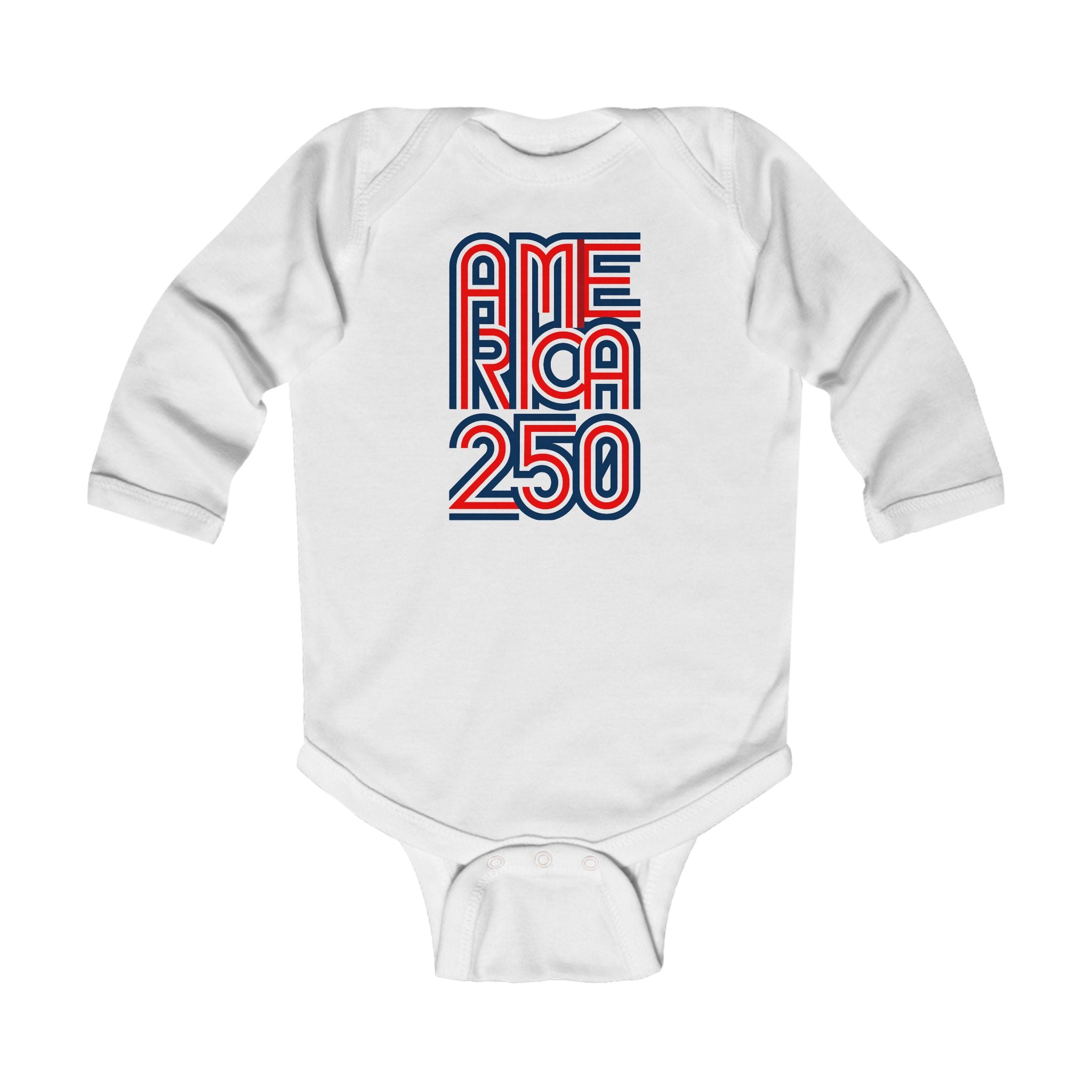 America 250 Infant Bodysuit — Patriotic Red White Blue Baby Onesie