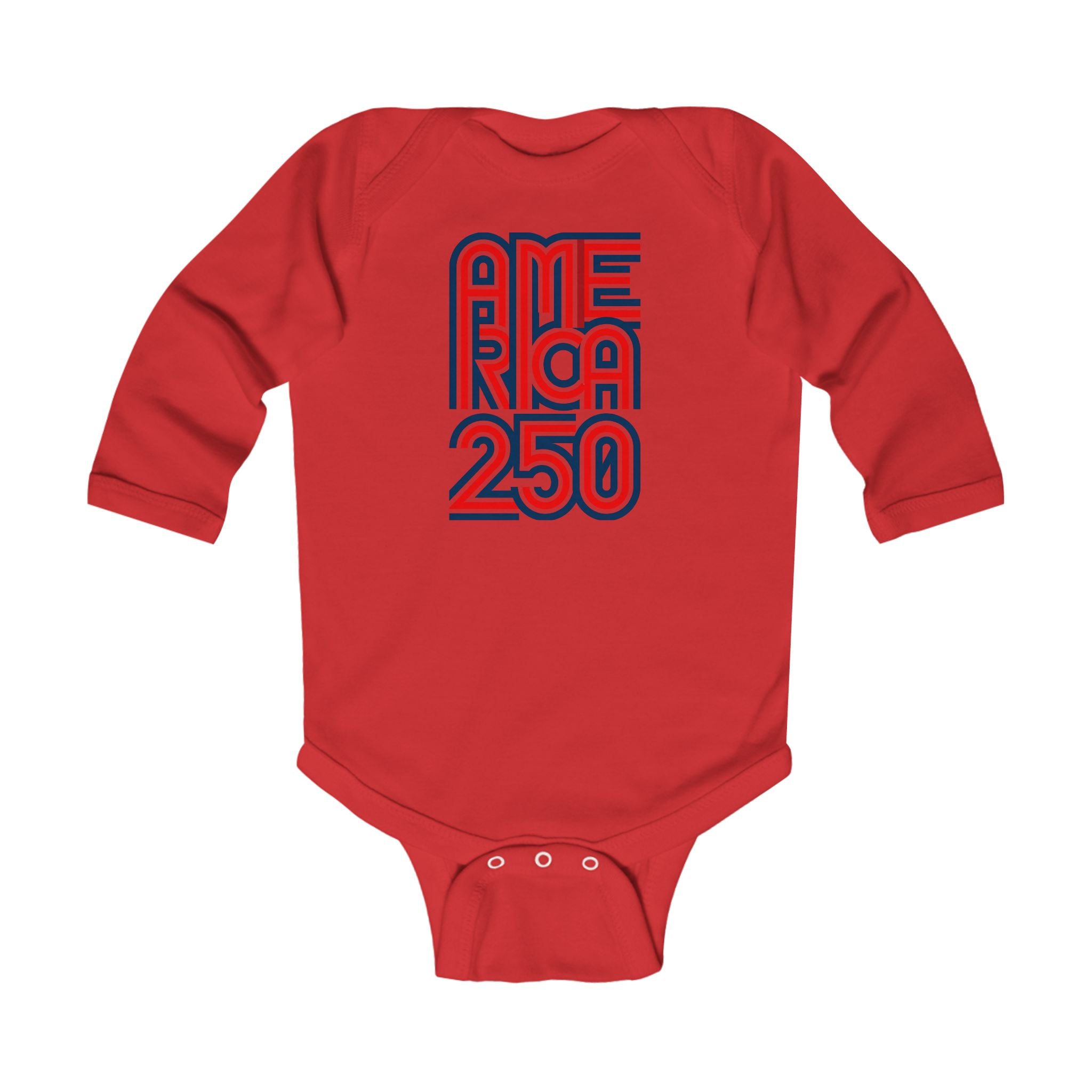America 250 Infant Bodysuit — Patriotic Red White Blue Baby Onesie