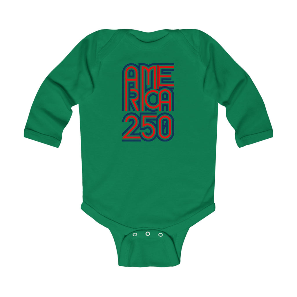 America 250 Infant Bodysuit — Patriotic Red White Blue Baby Onesie