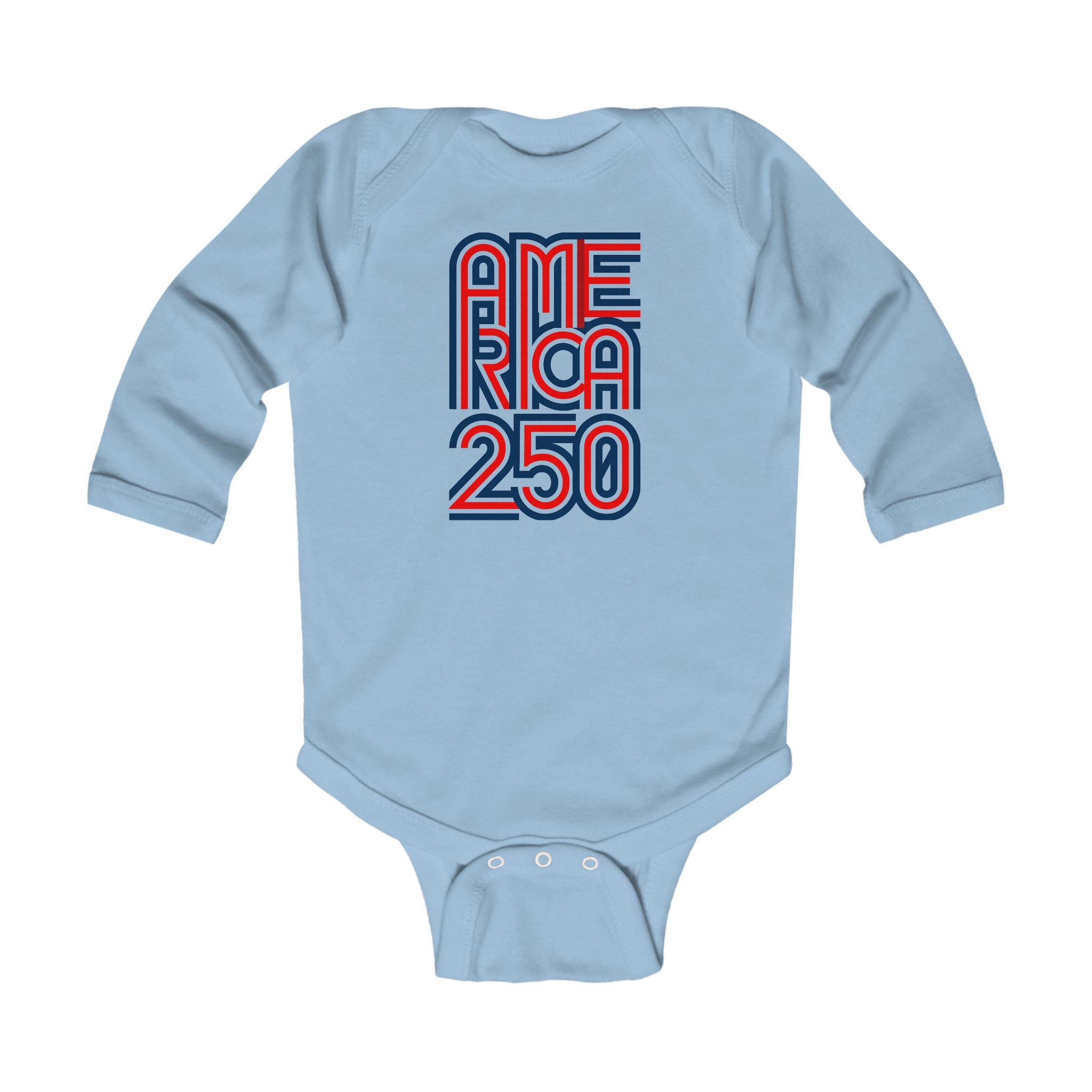 America 250 Infant Bodysuit — Patriotic Red White Blue Baby Onesie
