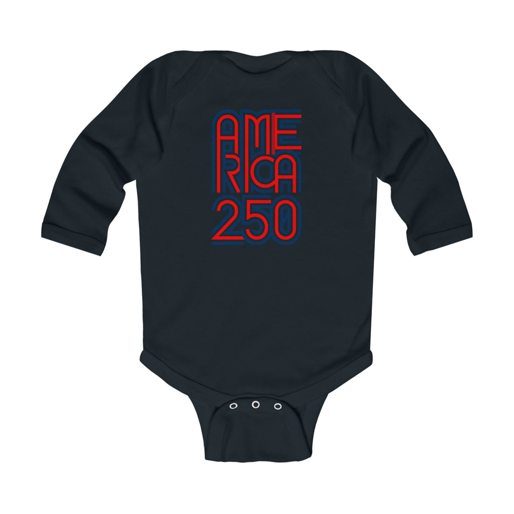 America 250 Infant Bodysuit — Patriotic Red White Blue Baby Onesie
