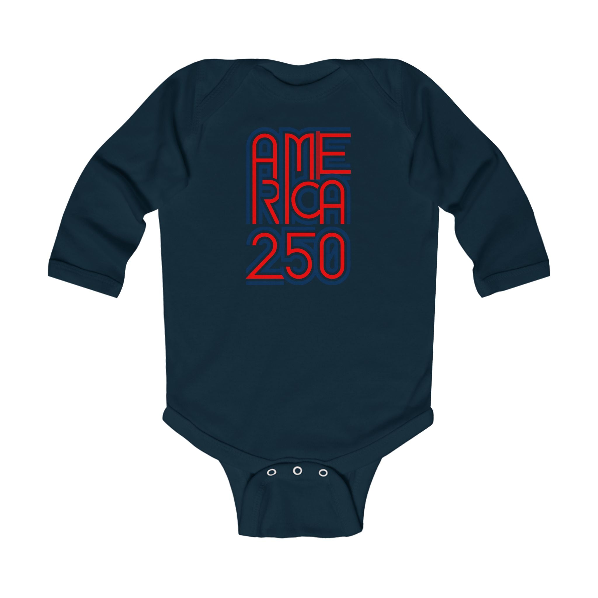 America 250 Infant Bodysuit — Patriotic Red White Blue Baby Onesie