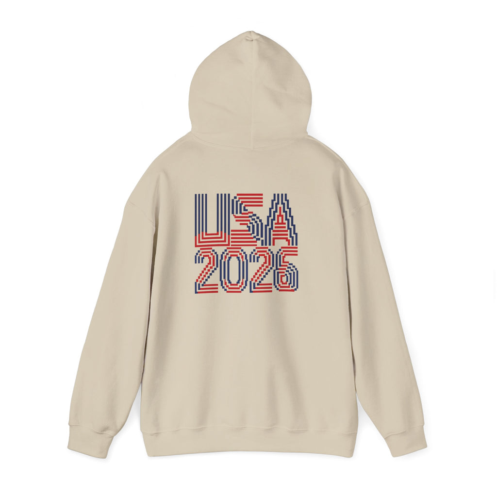 America 250 / USA 2026 Retro Stripe Hoodie — Patriotic 4th of July Anniversary Sweatshirt