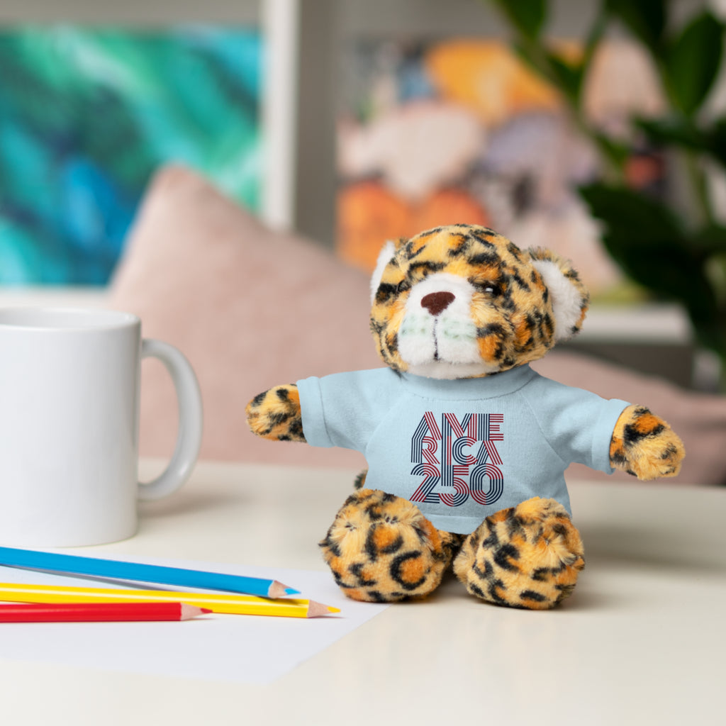 America 250 Teddy Bear plush | Patriotic stuffed animal with tee