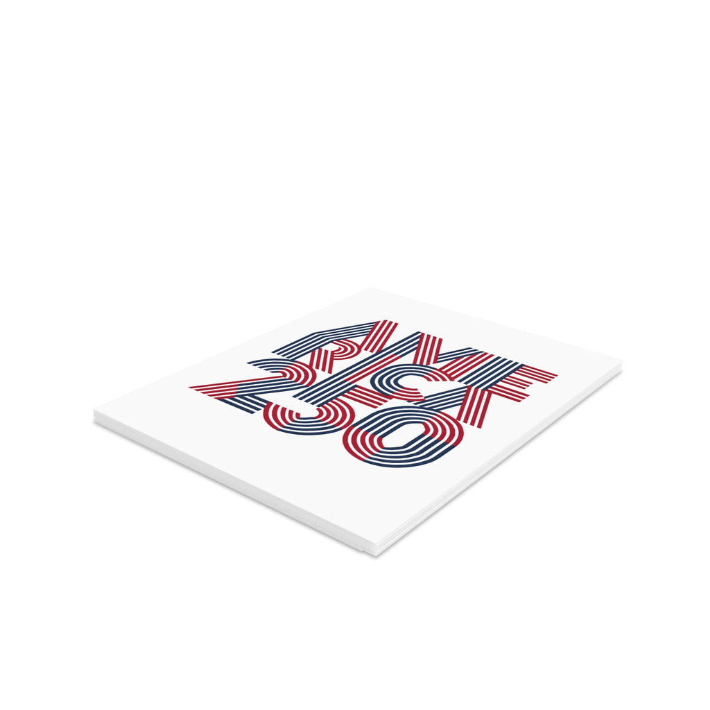 America 250 striped typography Greeting Card | 4th of July, Independence Day