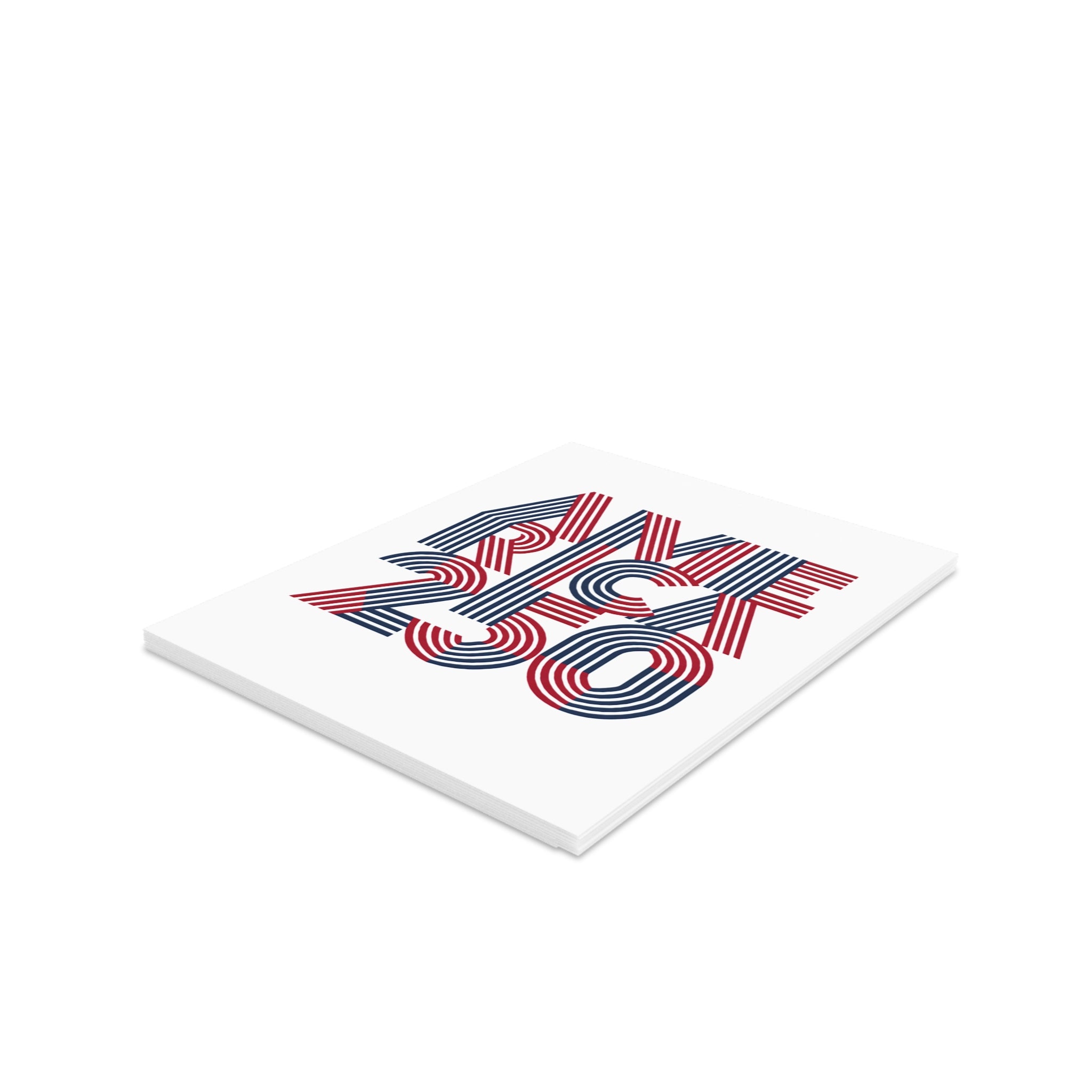 America 250 striped typography Greeting Card | 4th of July, Independence Day