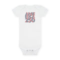 America 250 Baby Onesie – Patriotic Red White Blue Organic Bodysuit