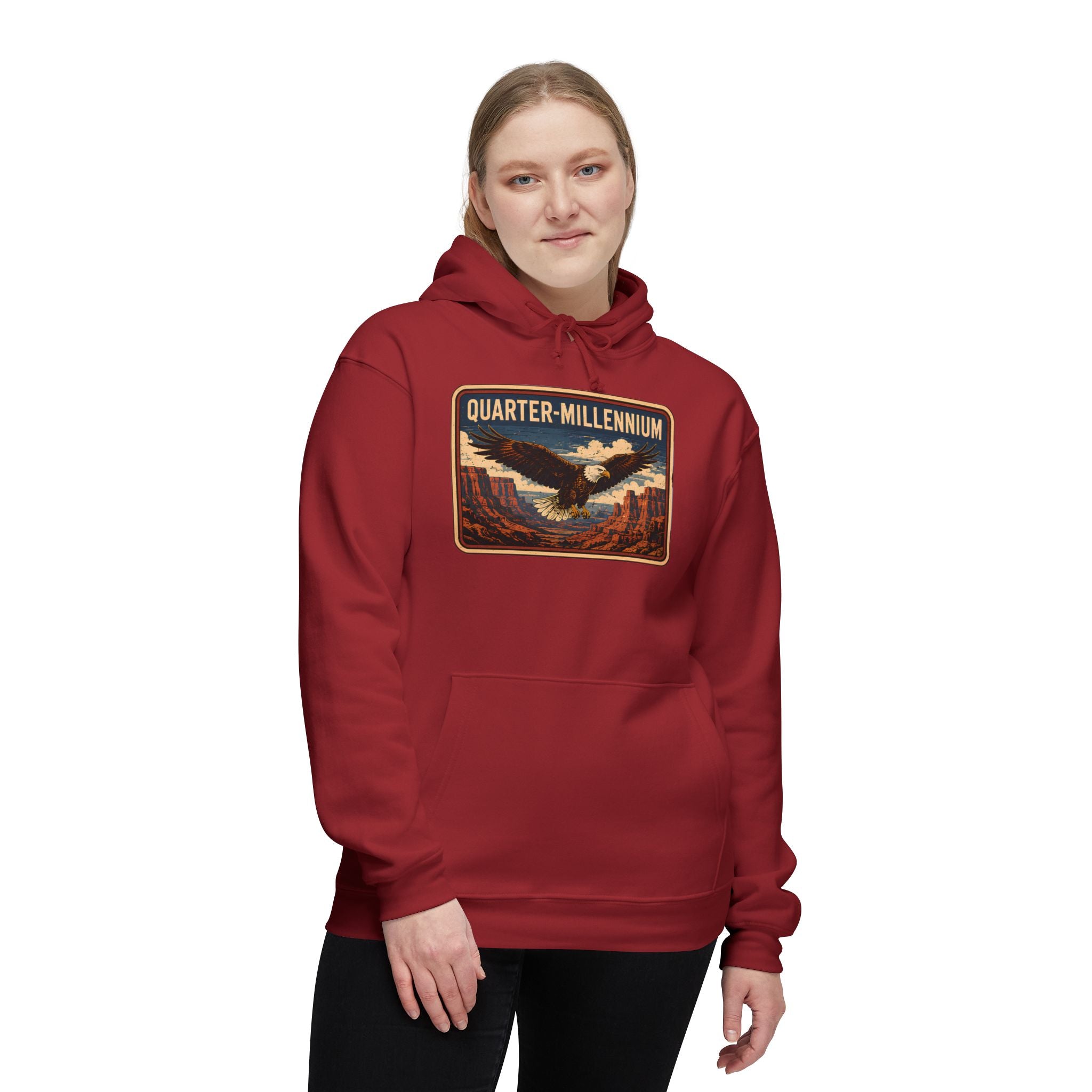 America 250 Quarter-Millennium Vintage Landscape Hoodie — Made in USA