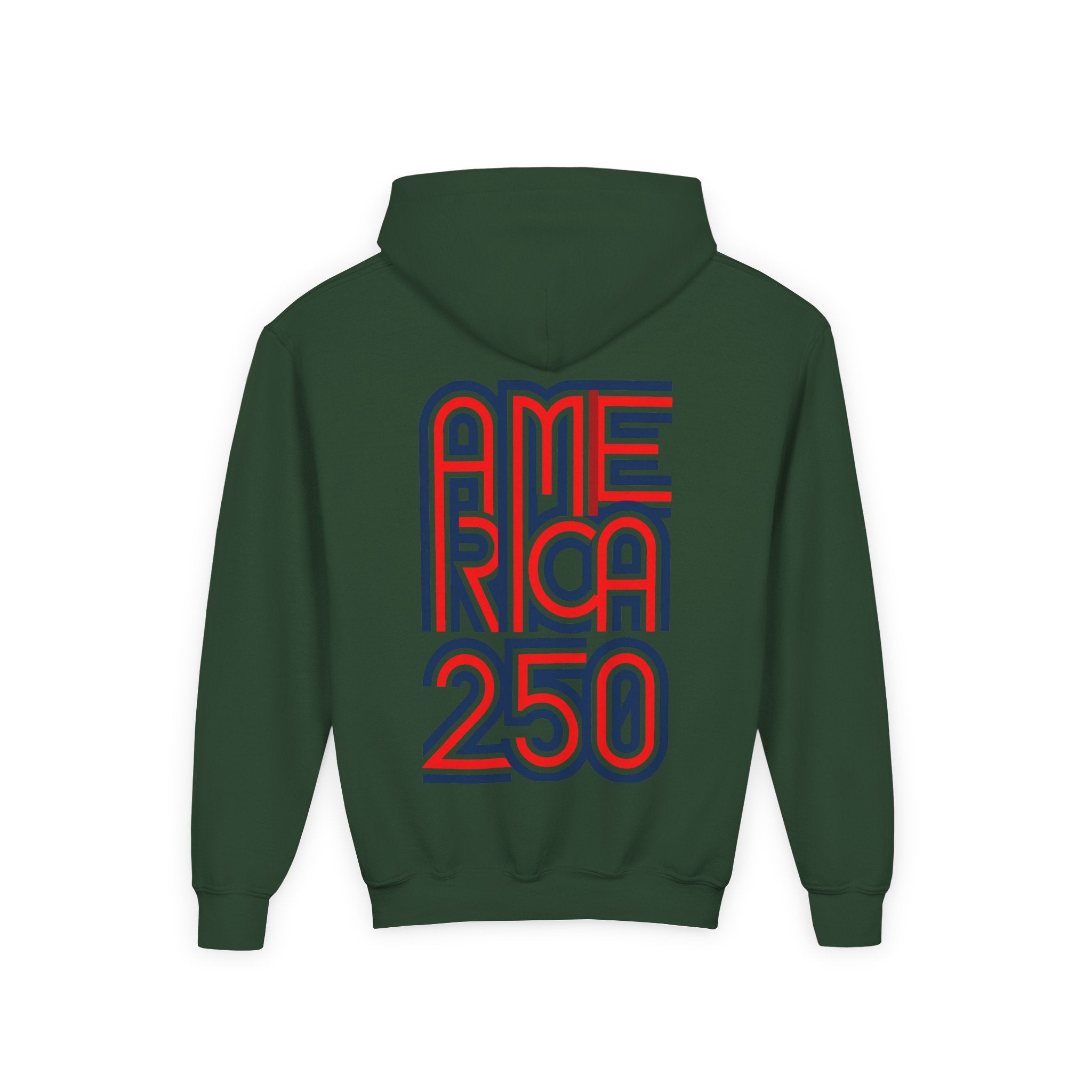America 250 Hoodie | Patriotic Retro Typography, 250th Anniversary