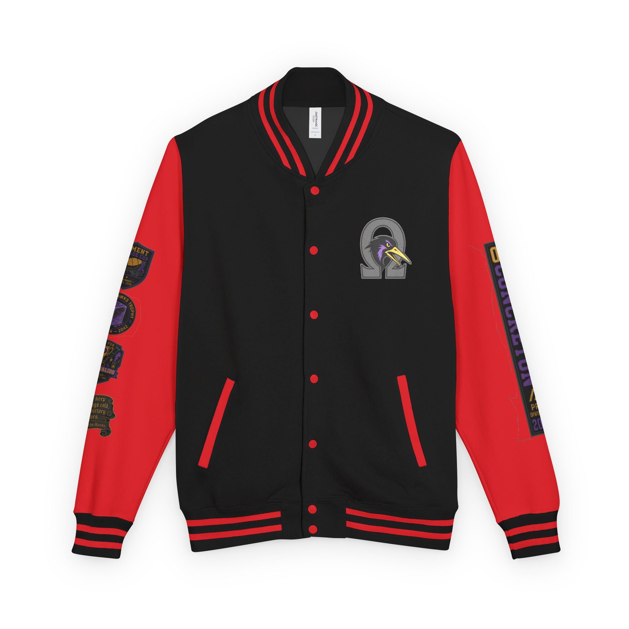 OC Concreton Varsity Jacket — Pancho Hawks "Cold Bearings" Distressed Edition