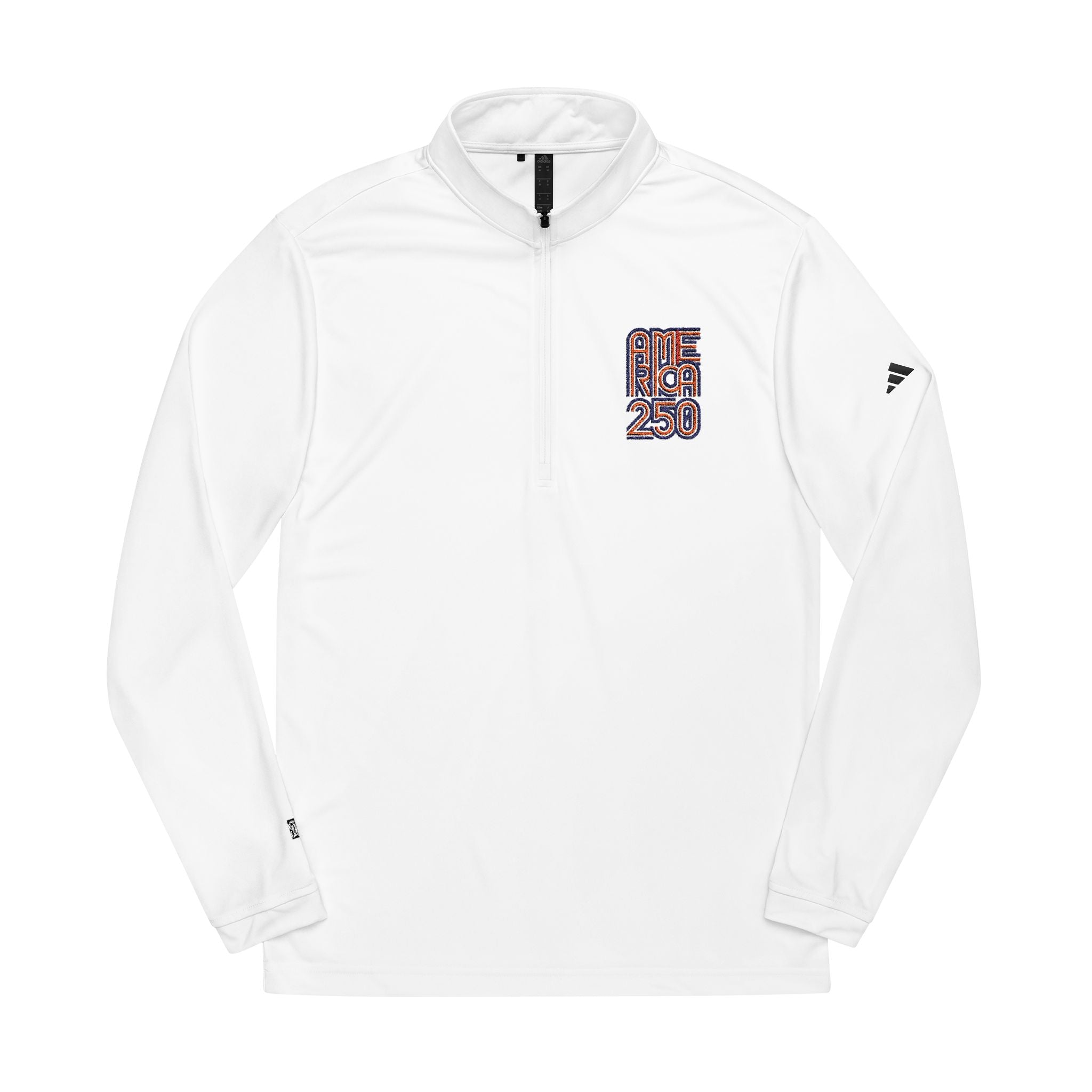 Abstract Mosaic Logo Quarter-Zip Pullover | Embroidered Chest