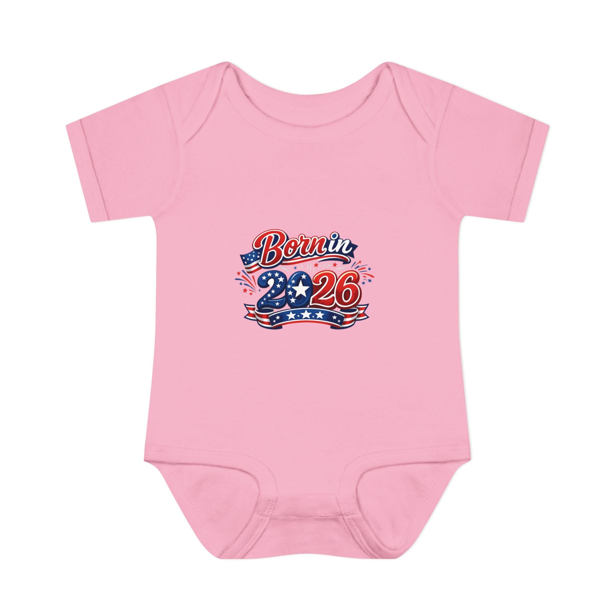 America 250 Born in 2026 Baby Bodysuit — Patriotic USA Infant Onesie