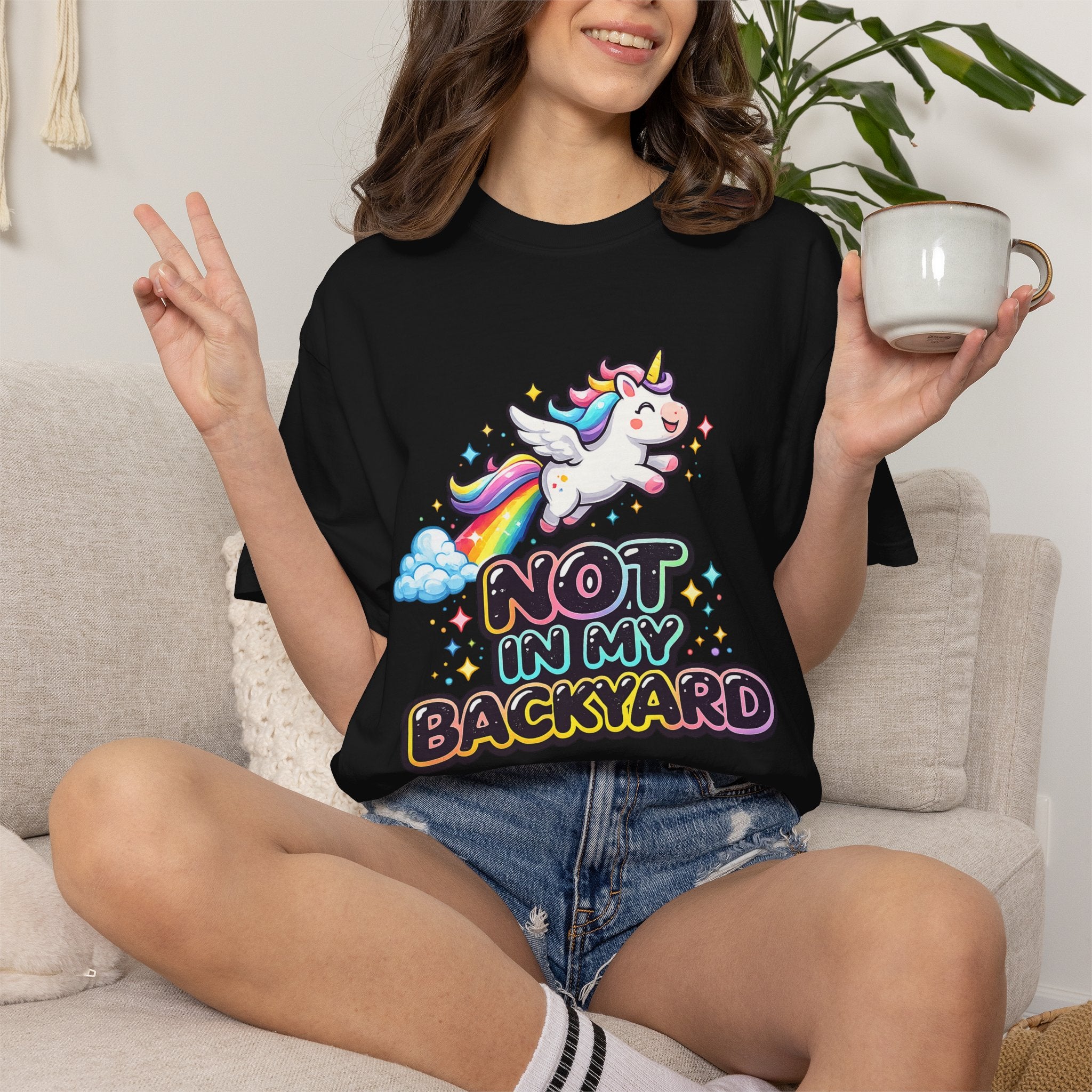 oryggy Originals Summer line Unicorn "Not In My Backyard" T-Shirt