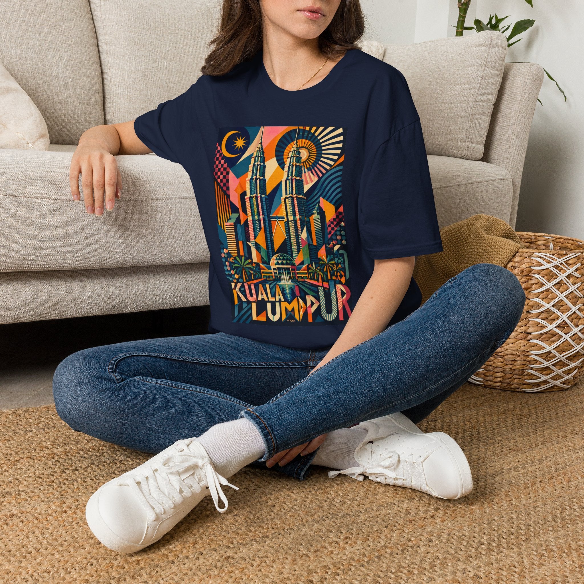 oryggy Originals Summer line Kuala Lumpur Poster Tee — Retro Petronas Towers Graphic T-Shirt