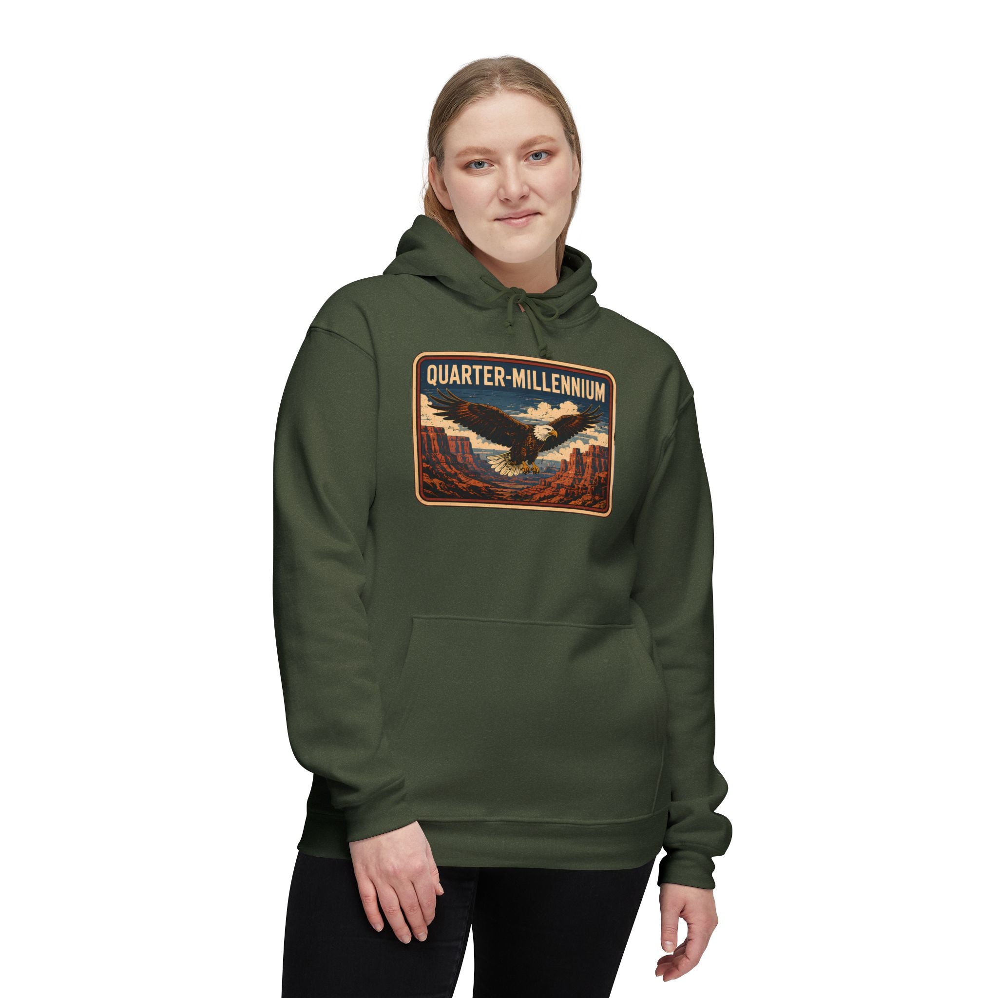 America 250 Quarter-Millennium Vintage Landscape Hoodie — Made in USA