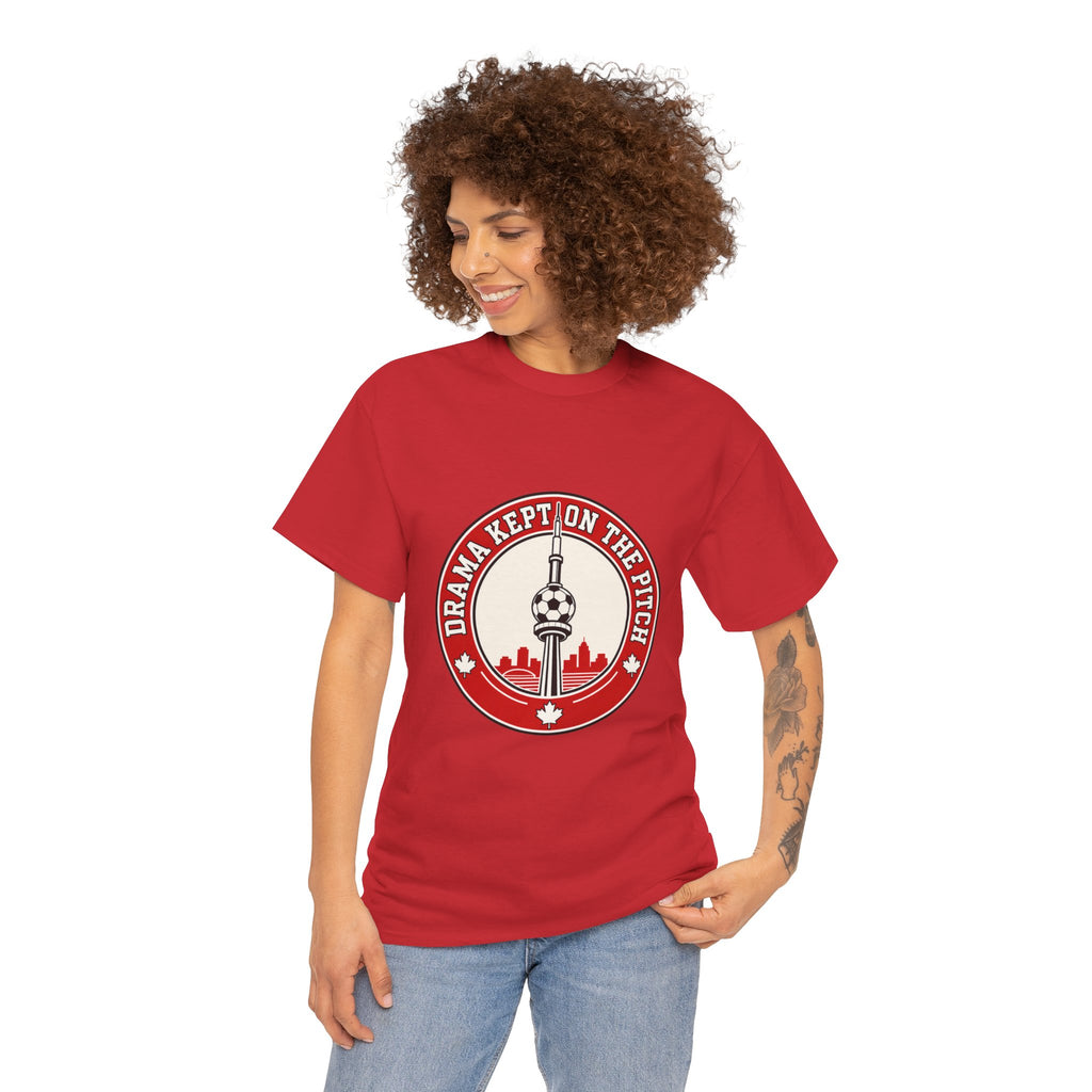 FIFA World Cup 2026 T-Shirt — oryggy "Drama Kept on the Pitch" Canadian Fan Tee