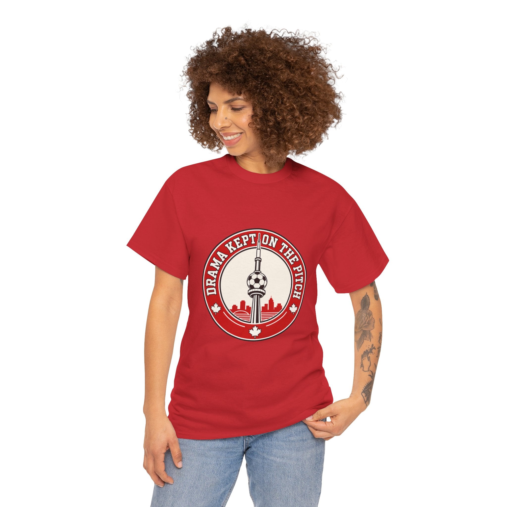 FIFA World Cup 2026 T-Shirt — oryggy "Drama Kept on the Pitch" Canadian Fan Tee