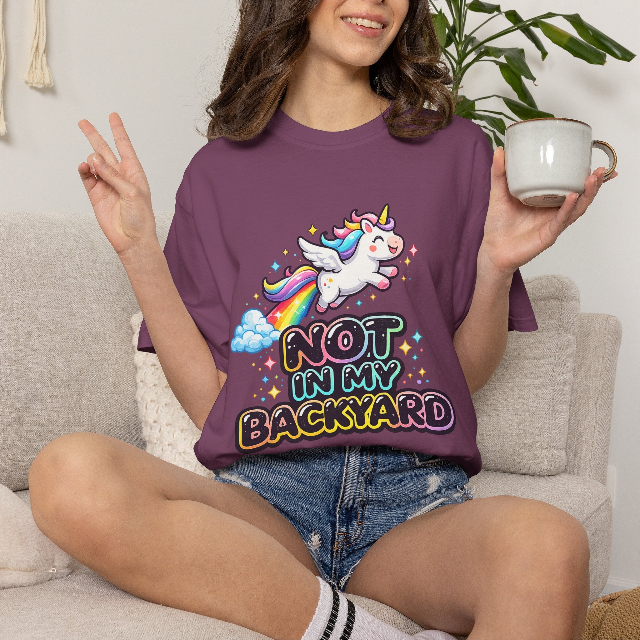 oryggy Originals Summer line Unicorn "Not In My Backyard" T-Shirt