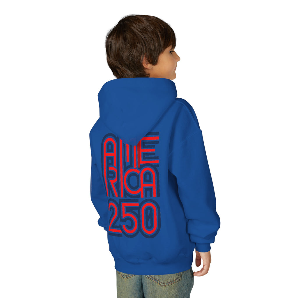 America 250 Hoodie | Patriotic Retro Typography, 250th Anniversary