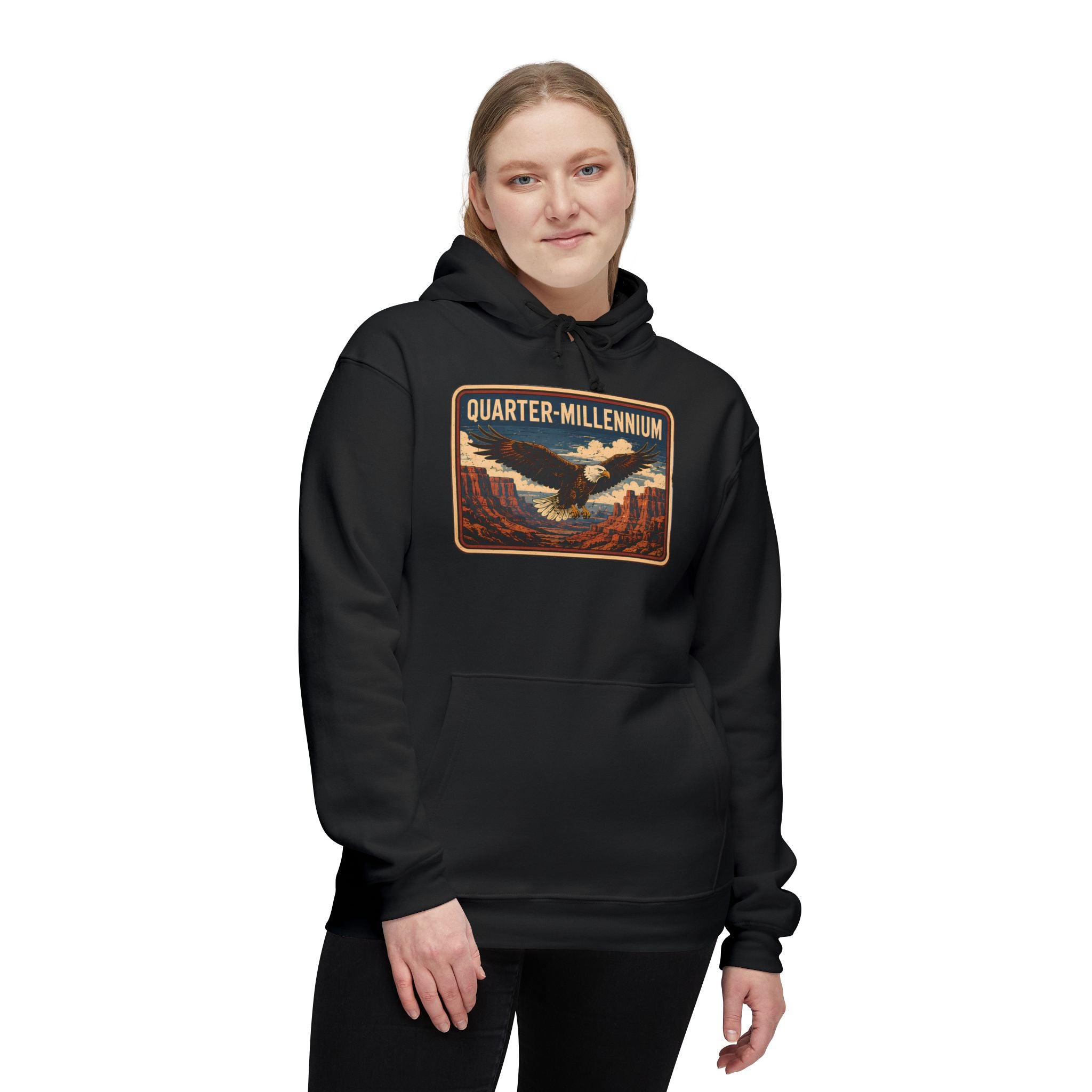 America 250 Quarter-Millennium Vintage Landscape Hoodie — Made in USA