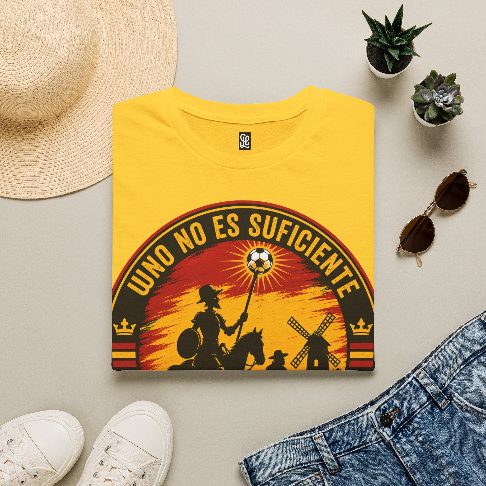 fifa-world-cup-2026-personalizable-spain-t-shirt-uno-no-es-suficiente-don-quixote-sunset-graphic - Retro Football Apparel oryggy