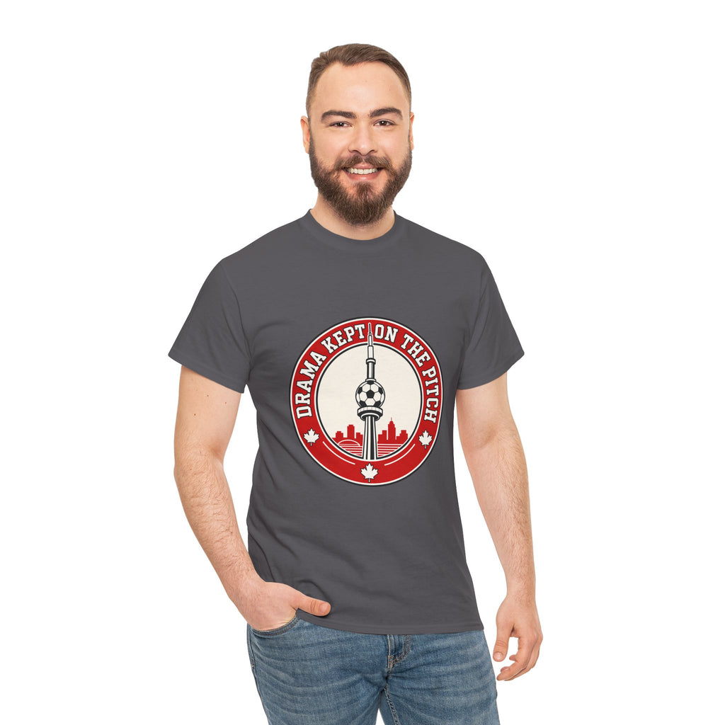 FIFA World Cup 2026 T-Shirt — oryggy "Drama Kept on the Pitch" Canadian Fan Tee