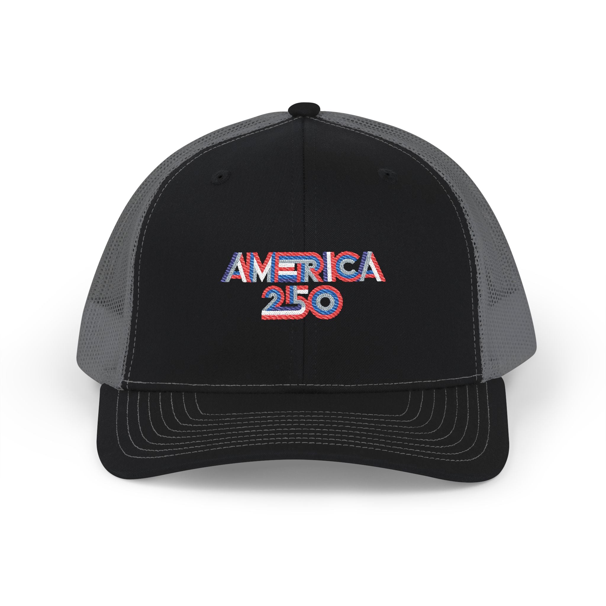 America 250 Trucker Cap — Patriotic Snapback Mesh Hat for 250th Anniversary