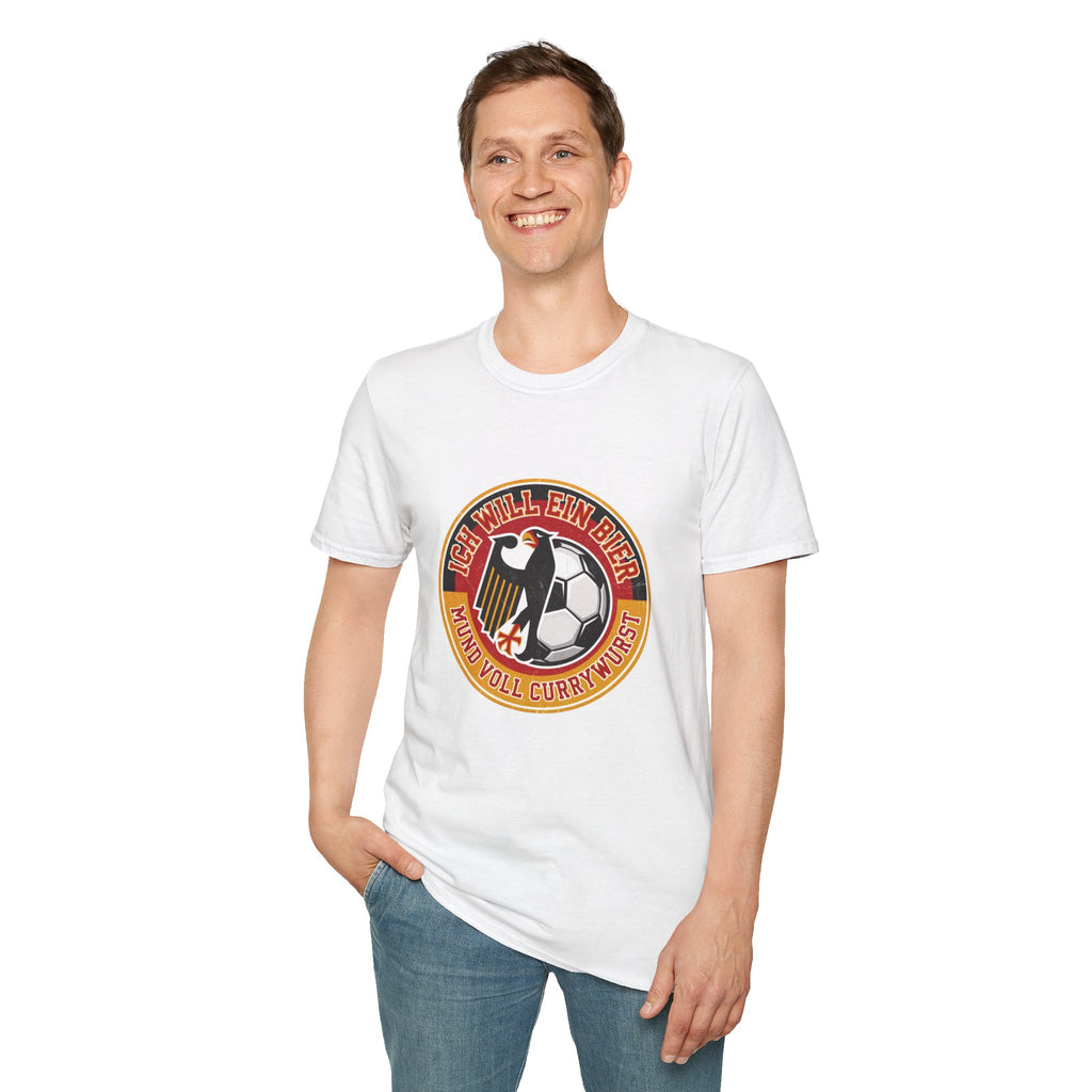 Soccer Eagle Tee — "Ich will ein Bier" German Football Fan Shirt