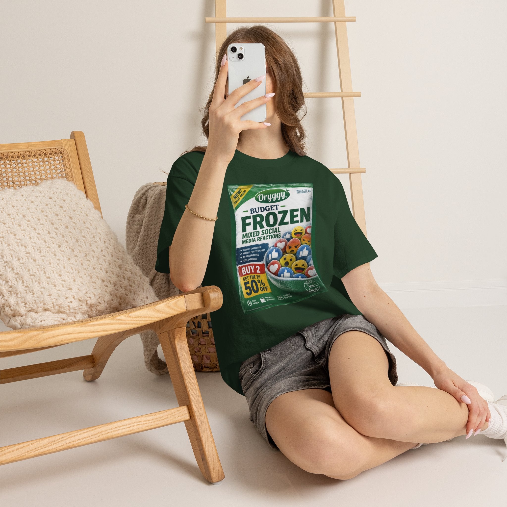 oryggy Originals Summer line 'Budget Frozen Mixed Social Media Reactions' Graphic Tee