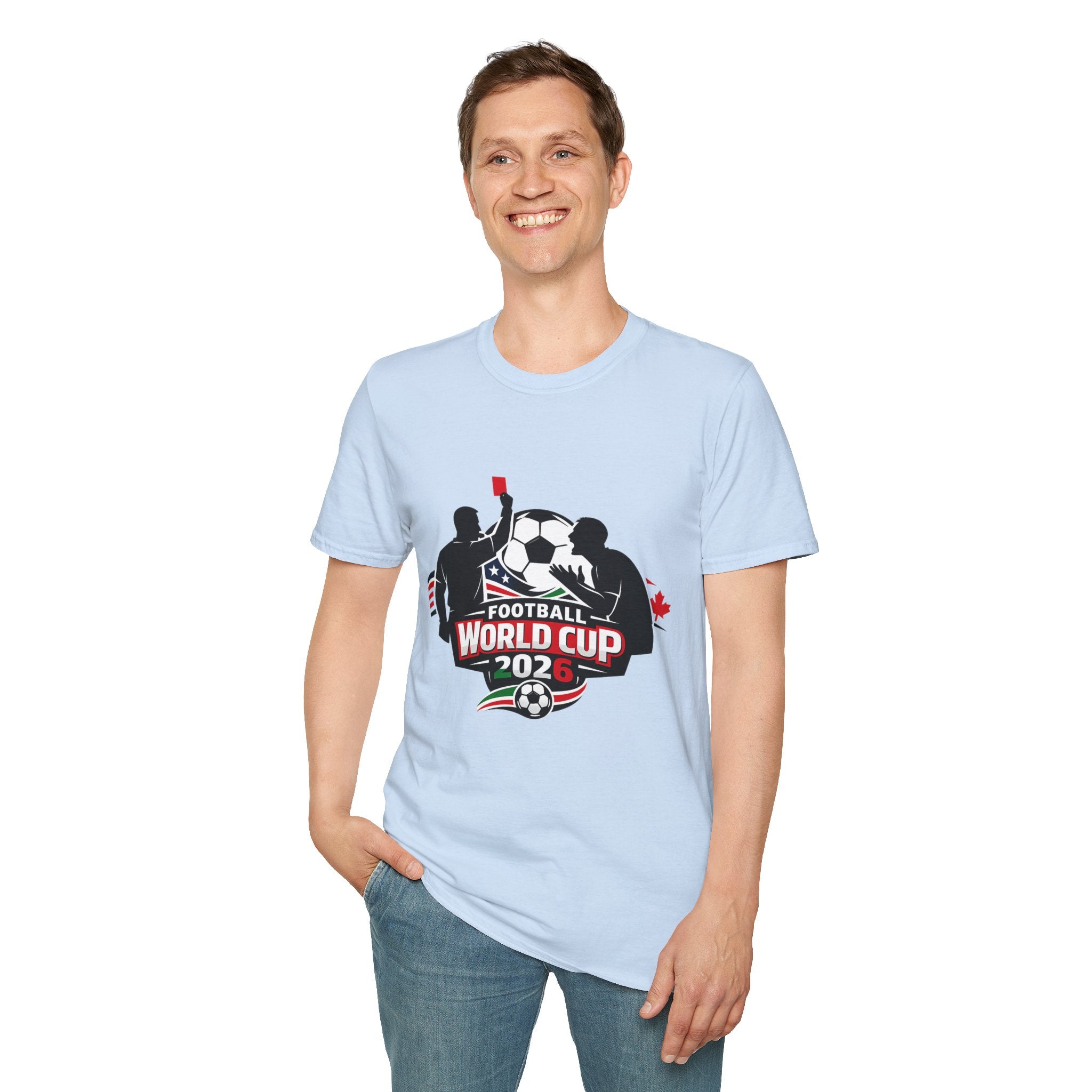FIFA World Cup 2026 Soccer T-Shirt — Football Referee Red Card Design - Oryggy