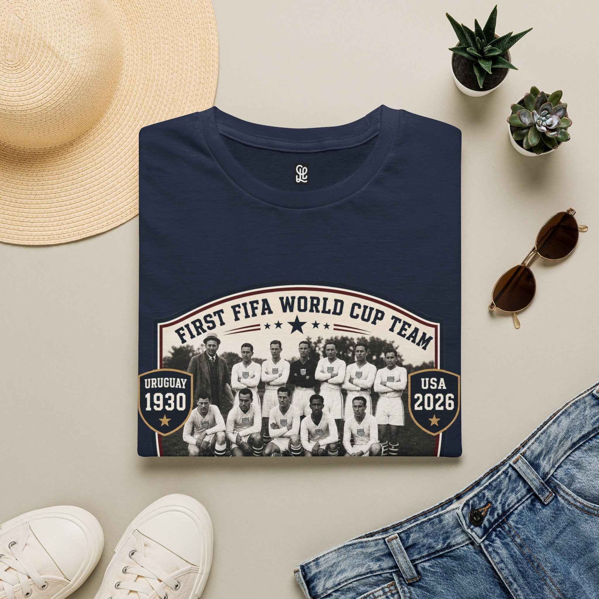 fifa-world-cup-2026-usa-soccer-vintage-team-t-shirt-uruguay-1930-retro-soccer-tee - Retro Football Apparel oryggy