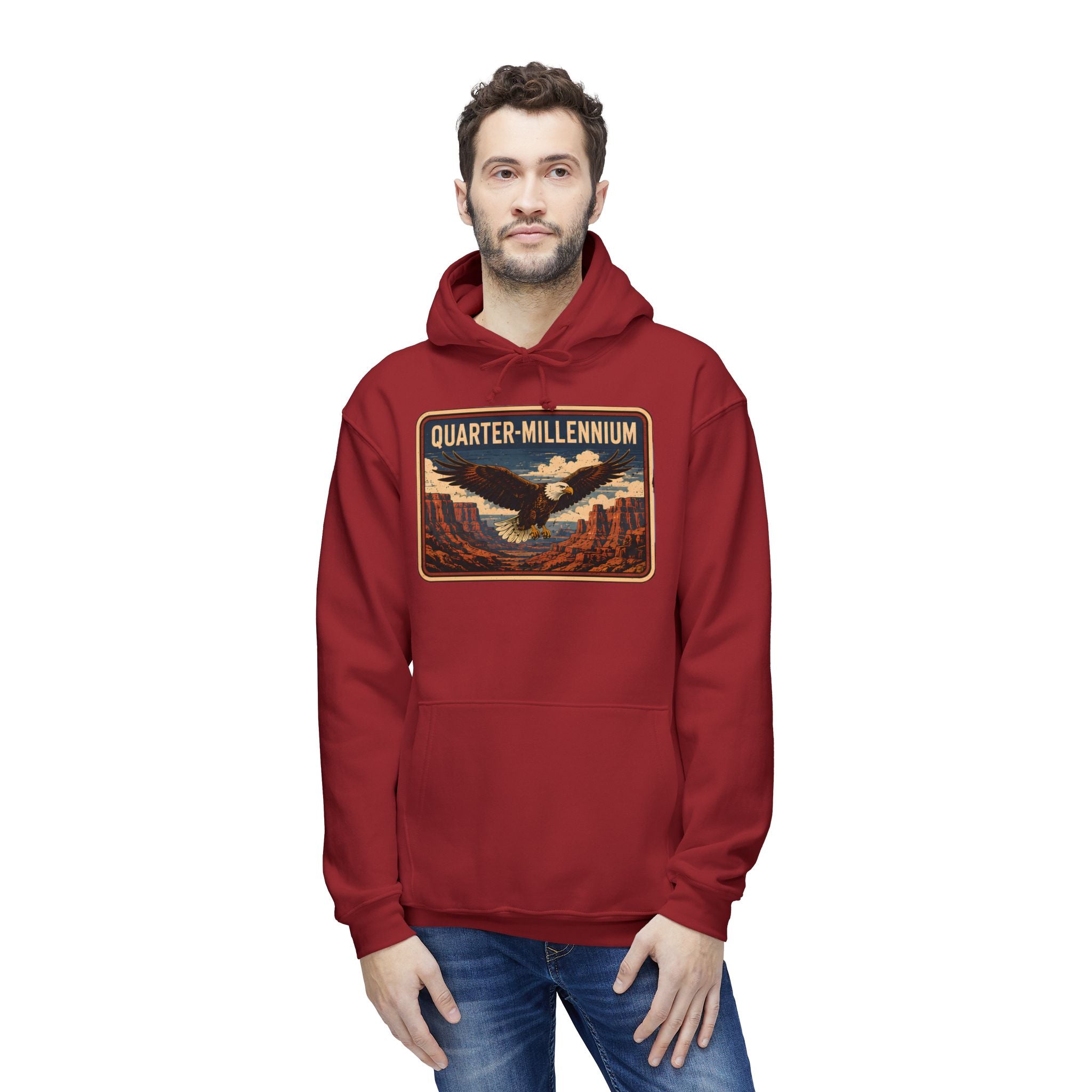 America 250 Quarter-Millennium Vintage Landscape Hoodie — Made in USA