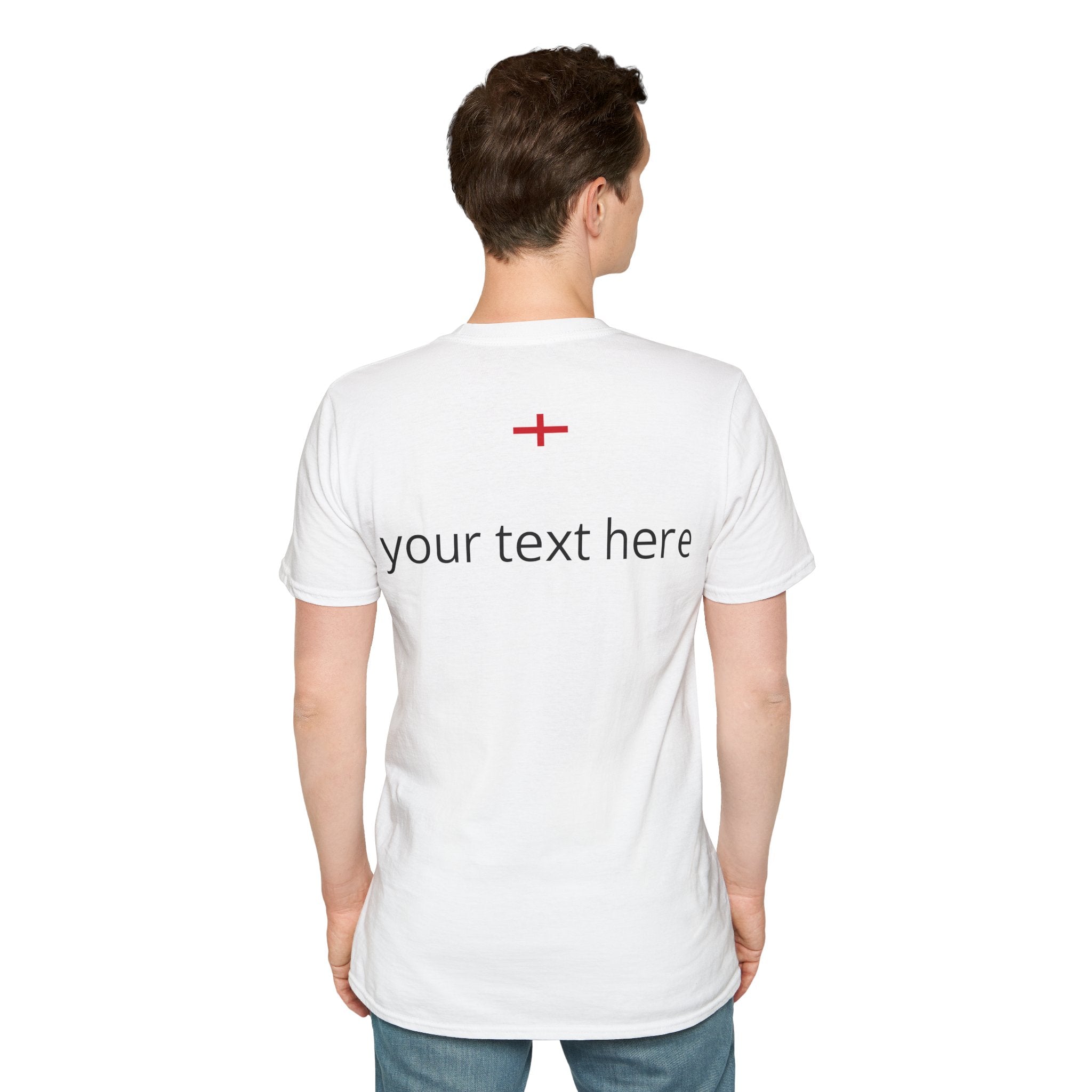 oryggy customizable vintage soccer crest detail on a premium streetwear t-shirt
