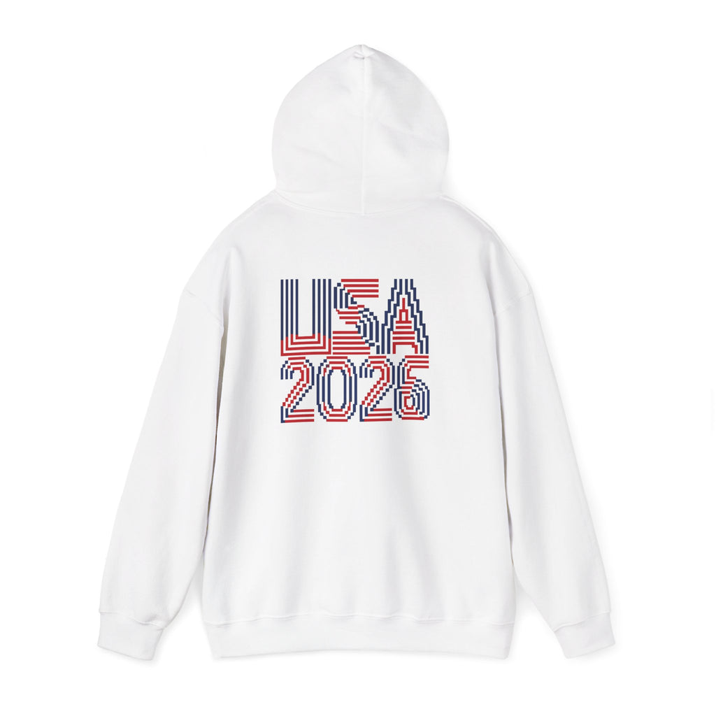 America 250 / USA 2026 Retro Stripe Hoodie — Patriotic 4th of July Anniversary Sweatshirt
