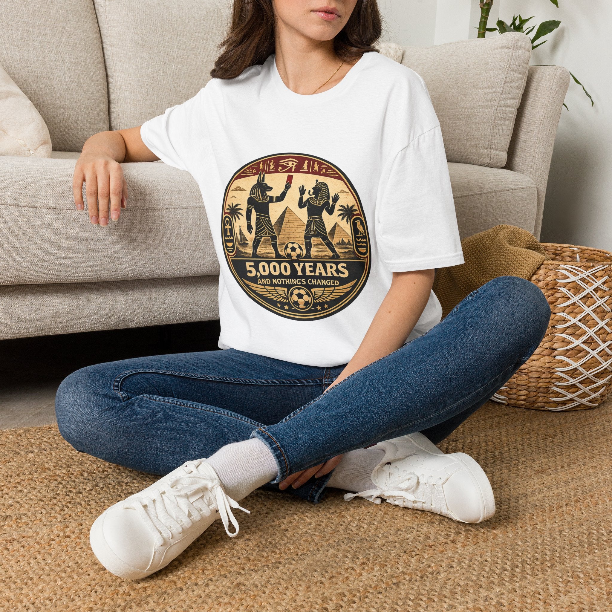 fifa-2026-ancient-egypt-t-shirt-5-000-years-nothings-changed-vintage-pyramid-design - Retro Football Apparel oryggy