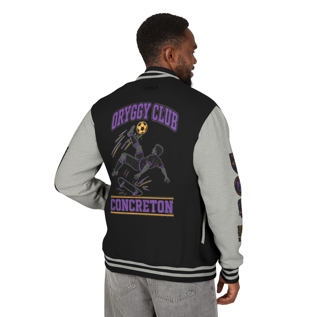 OC Concreton Varsity Jacket — Pancho Hawks "Cold Bearings" Distressed Edition