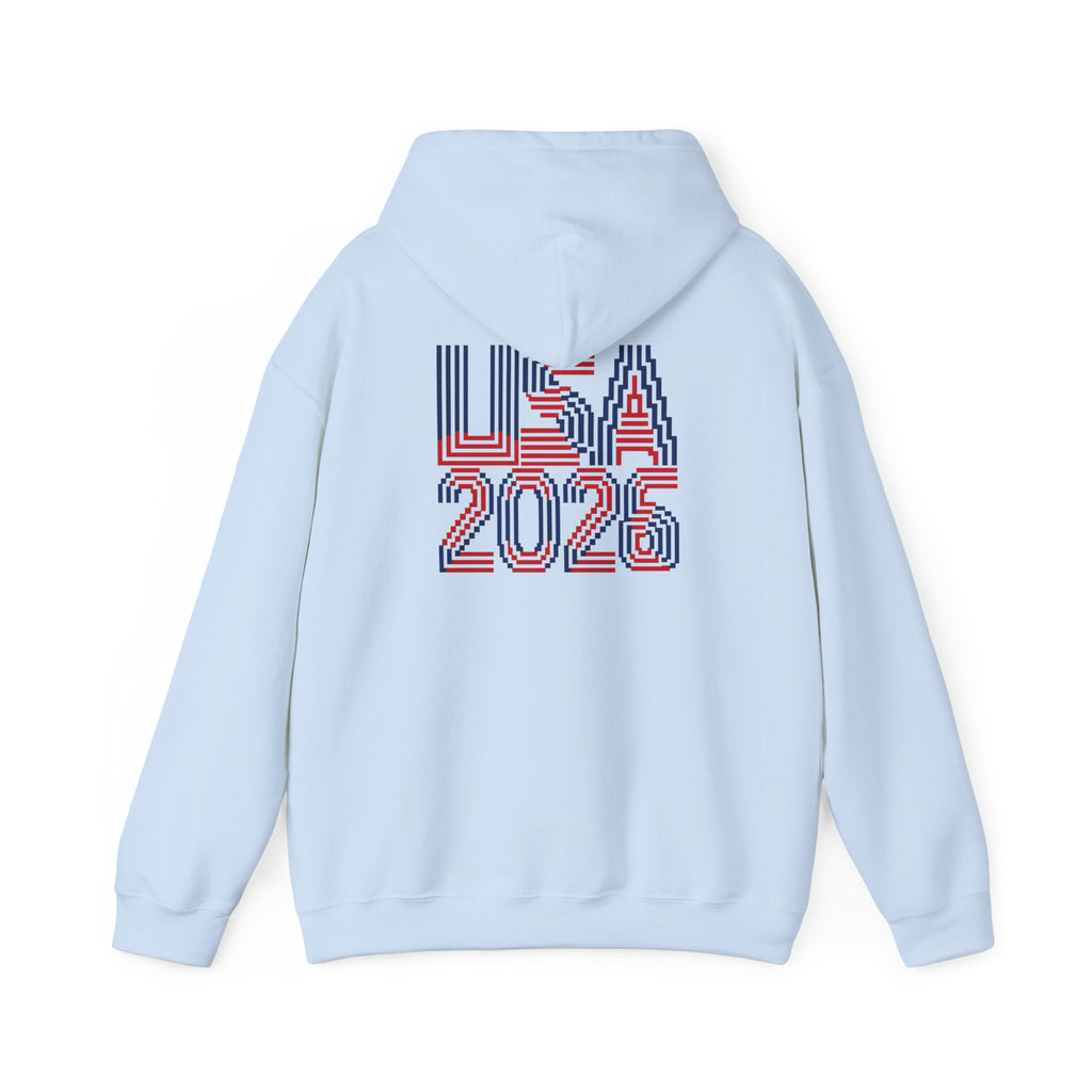 America 250 / USA 2026 Retro Stripe Hoodie — Patriotic 4th of July Anniversary Sweatshirt