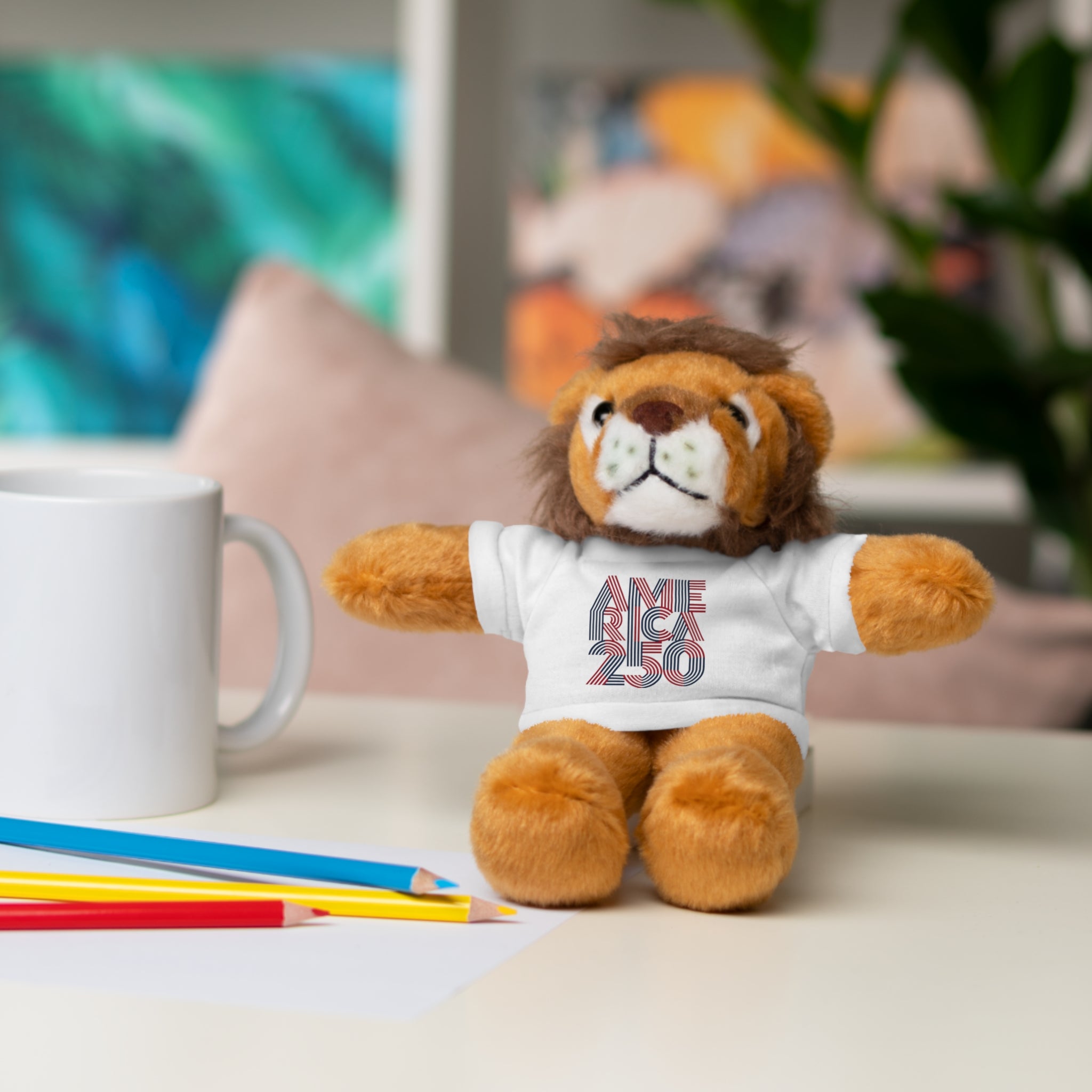 America 250 Teddy Bear plush | Patriotic stuffed animal with tee