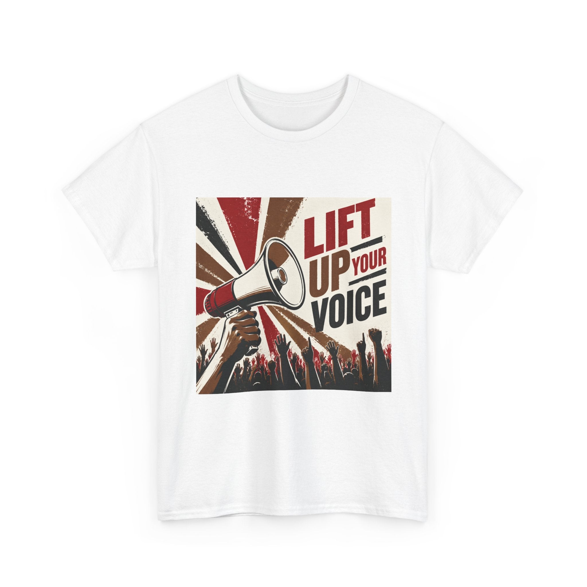 oryggy Originals Summer line Lift Up Your Voice Tee — Protest Megaphone Graphic T-Shirt